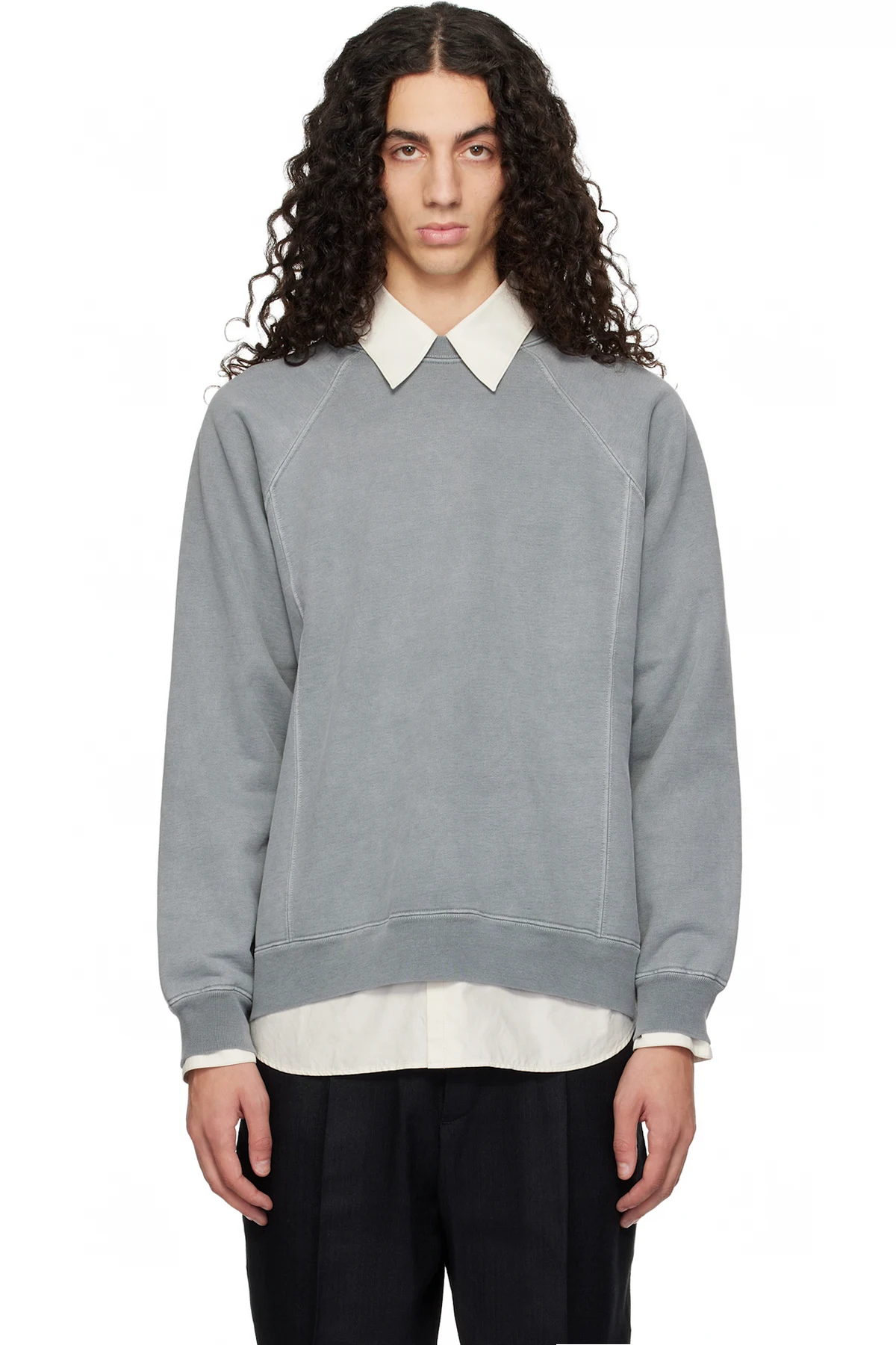 Gray Heavy Gusset Crewneck Sweatshirt