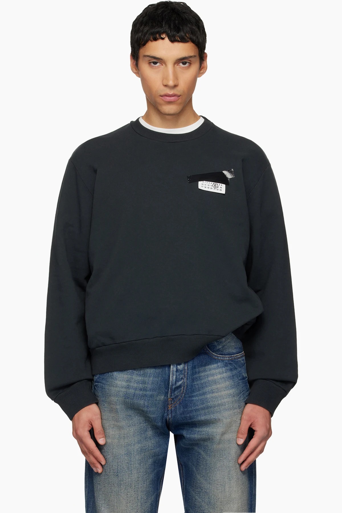 Black Numeric Logo Sweatshirt