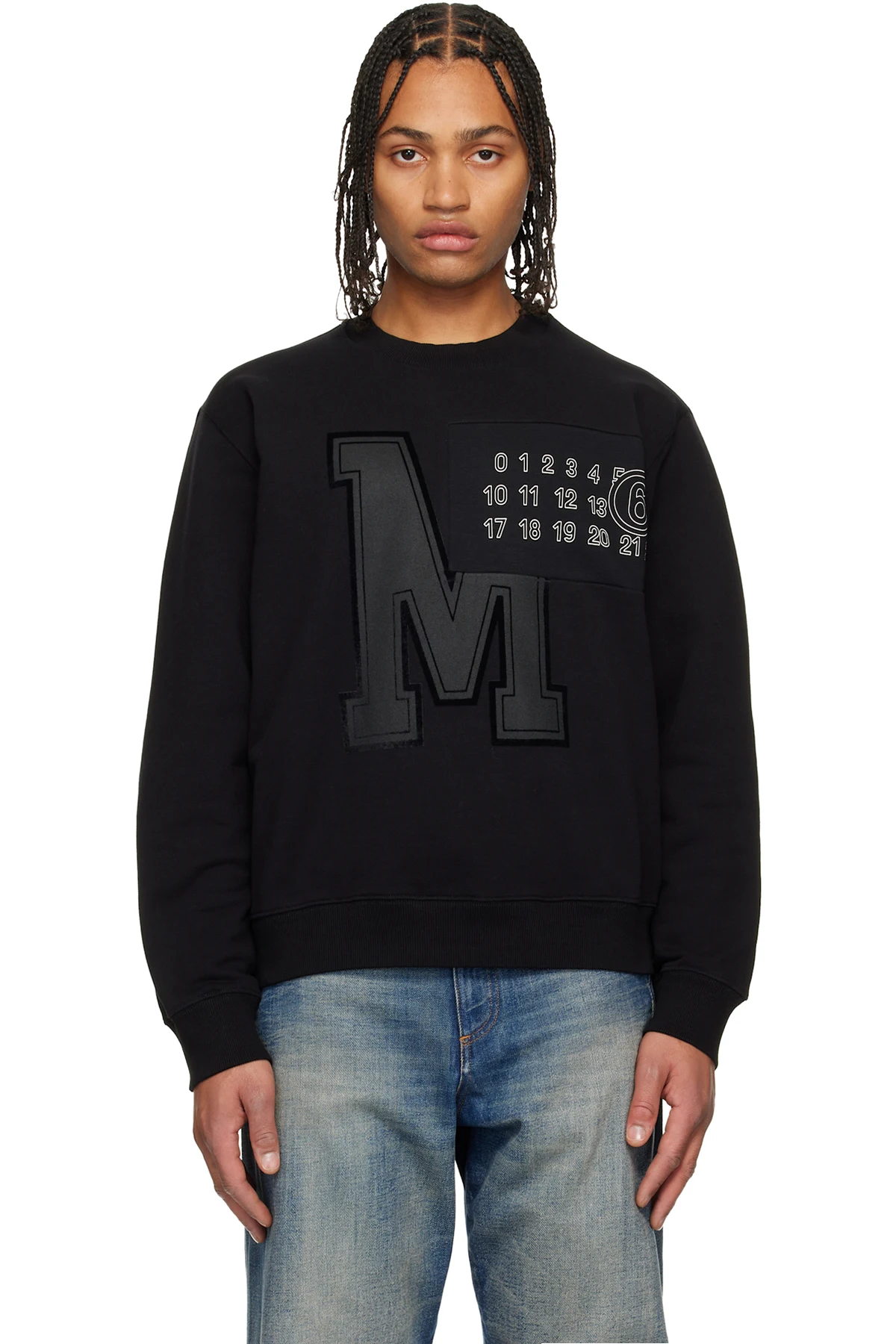 Black Printed-Logo Sweatshirt