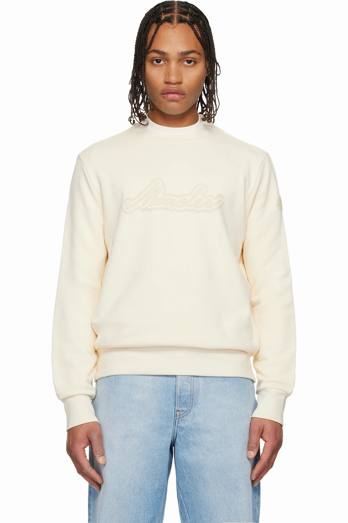 Off-White Cursive Logo Cotton Sweatshirt