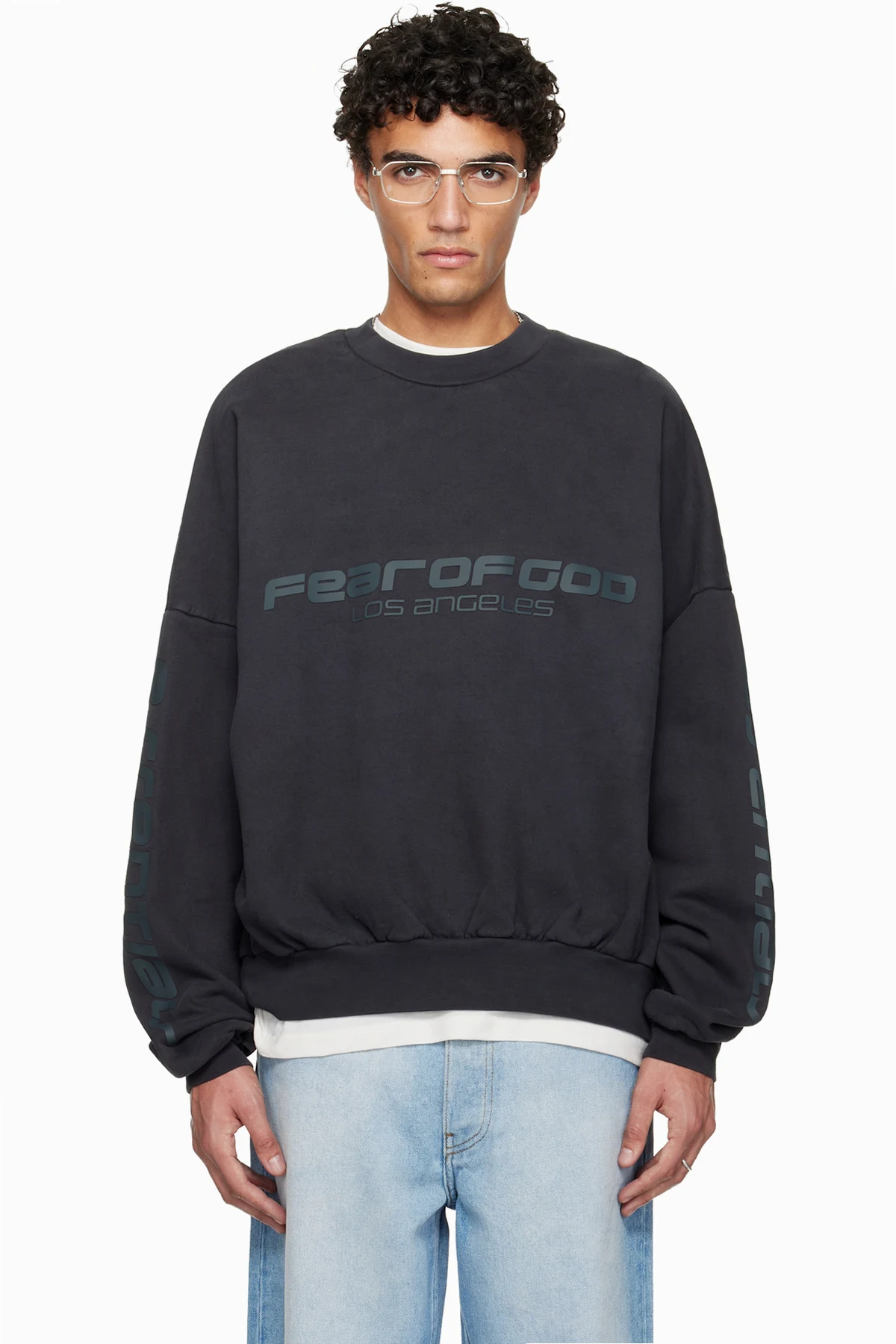 Black Holiday 'Los Angeles' Heavy Fleece Cropped Sweatshirt