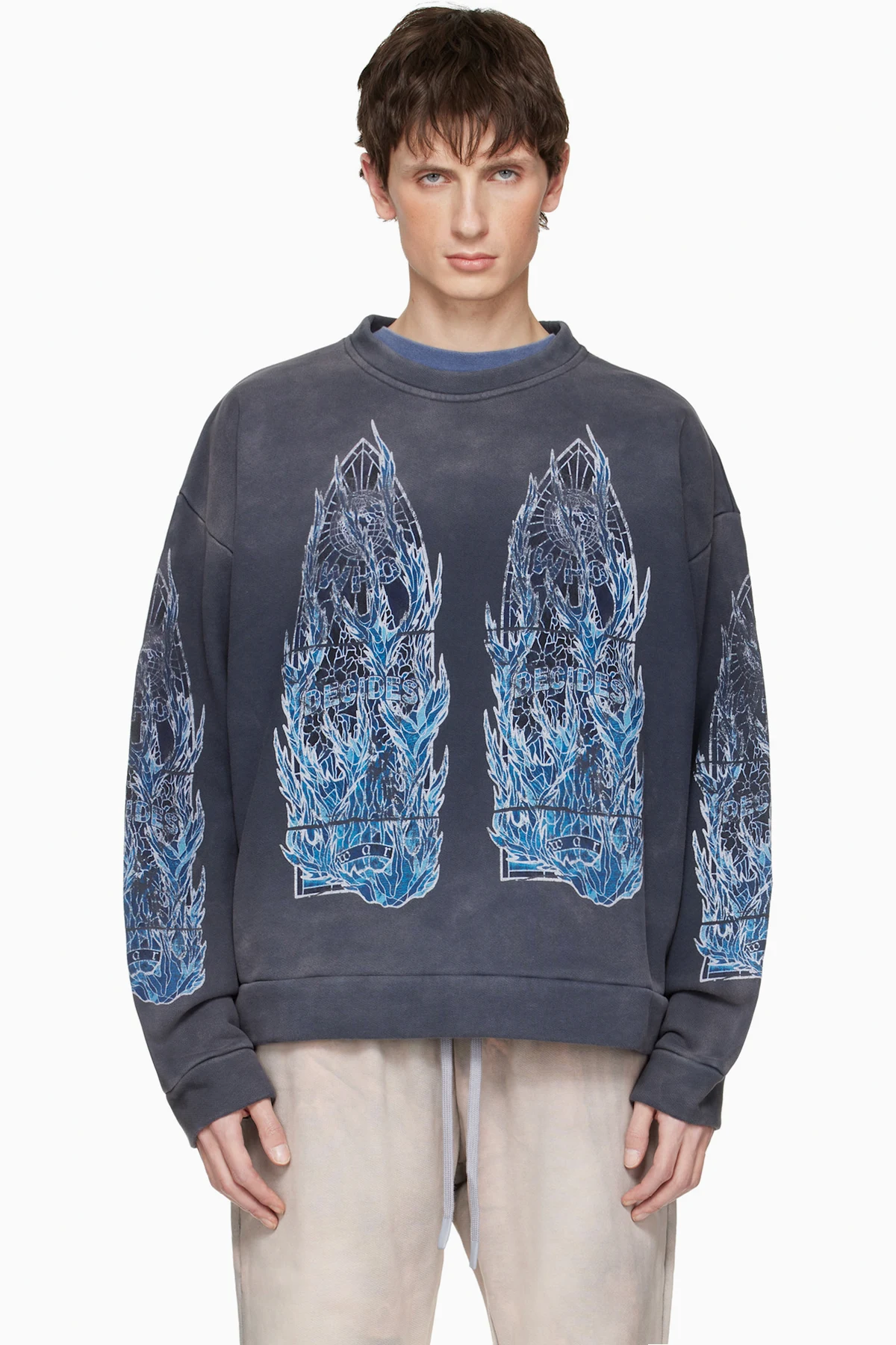 Navy Flame Glass Sweatshirt