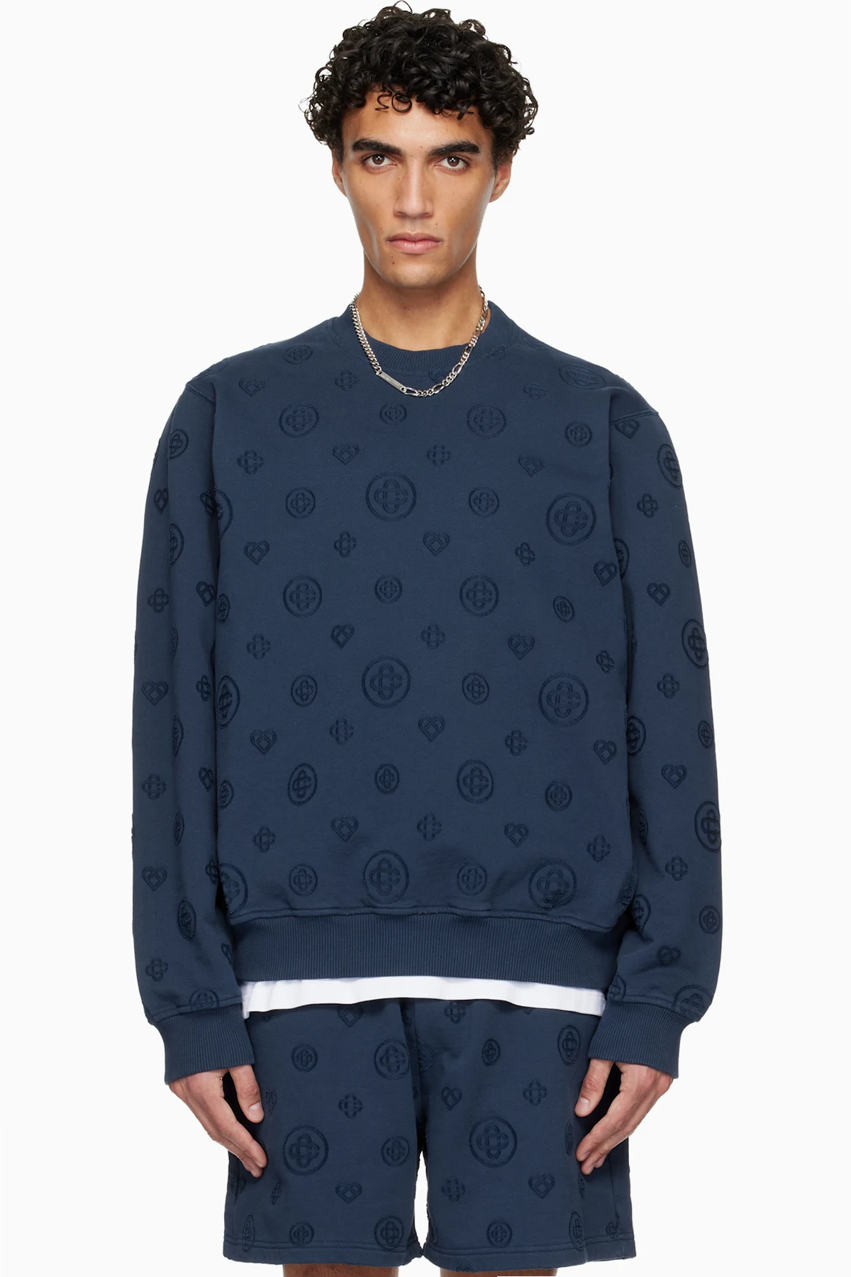 Navy Applique Monogram Sweatshirt