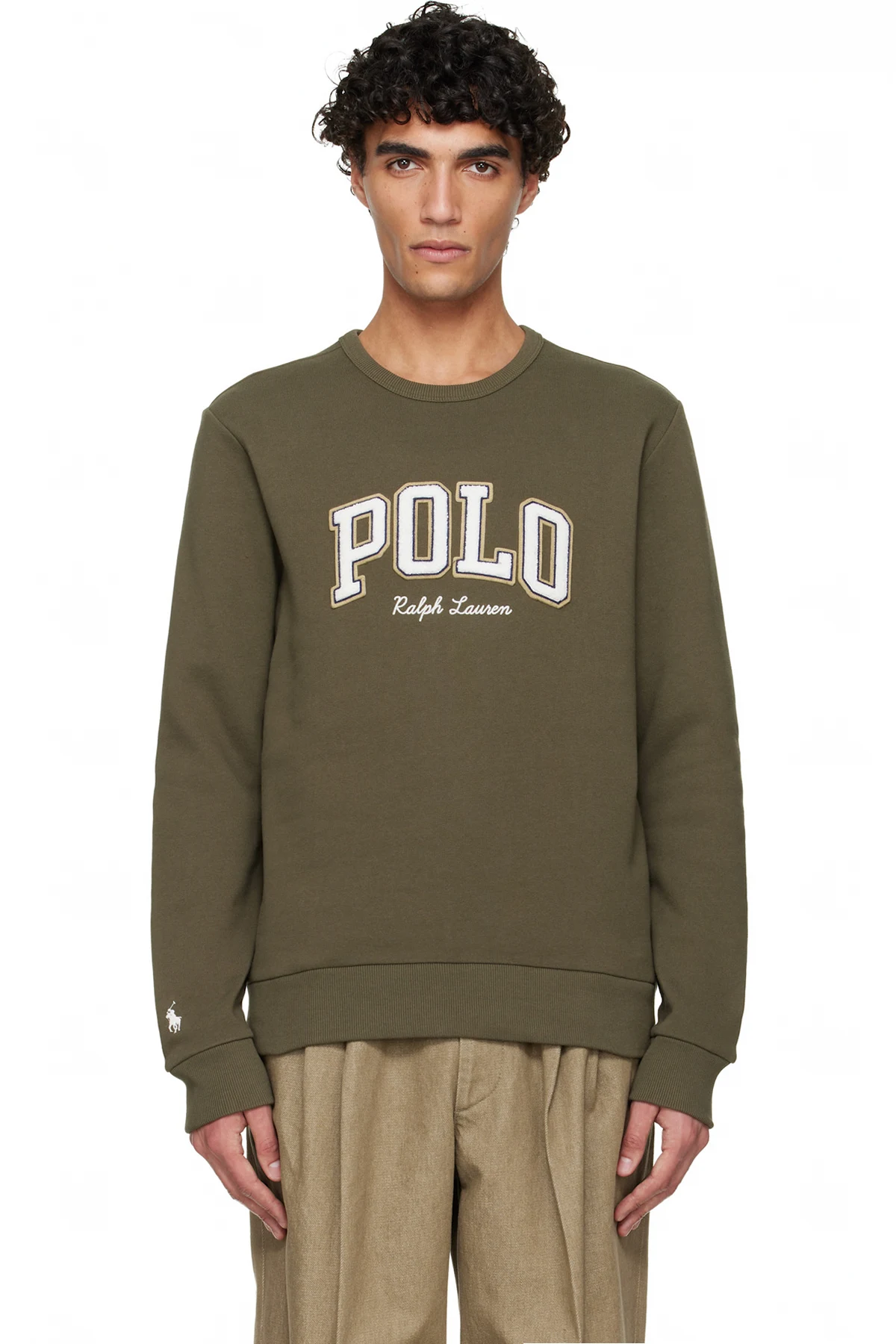 Khaki Logo Fleece Sweatshirt