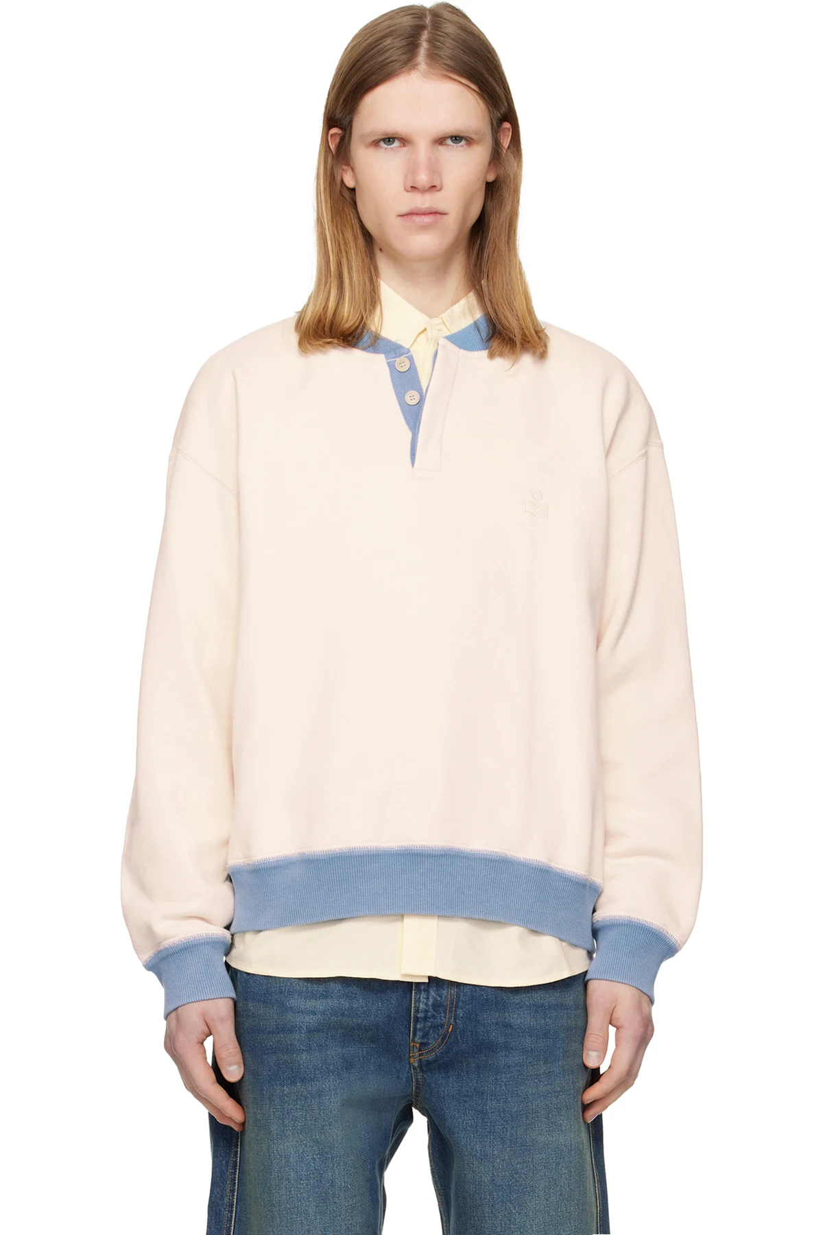 Off-White & Blue Mathias Sweatshirt
