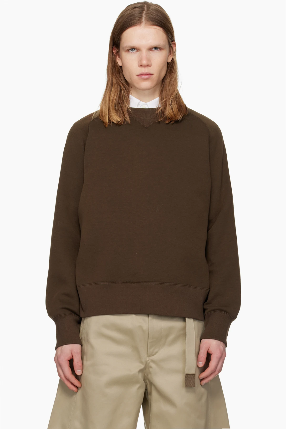 Brown Sponge Pullover Sweatshirt