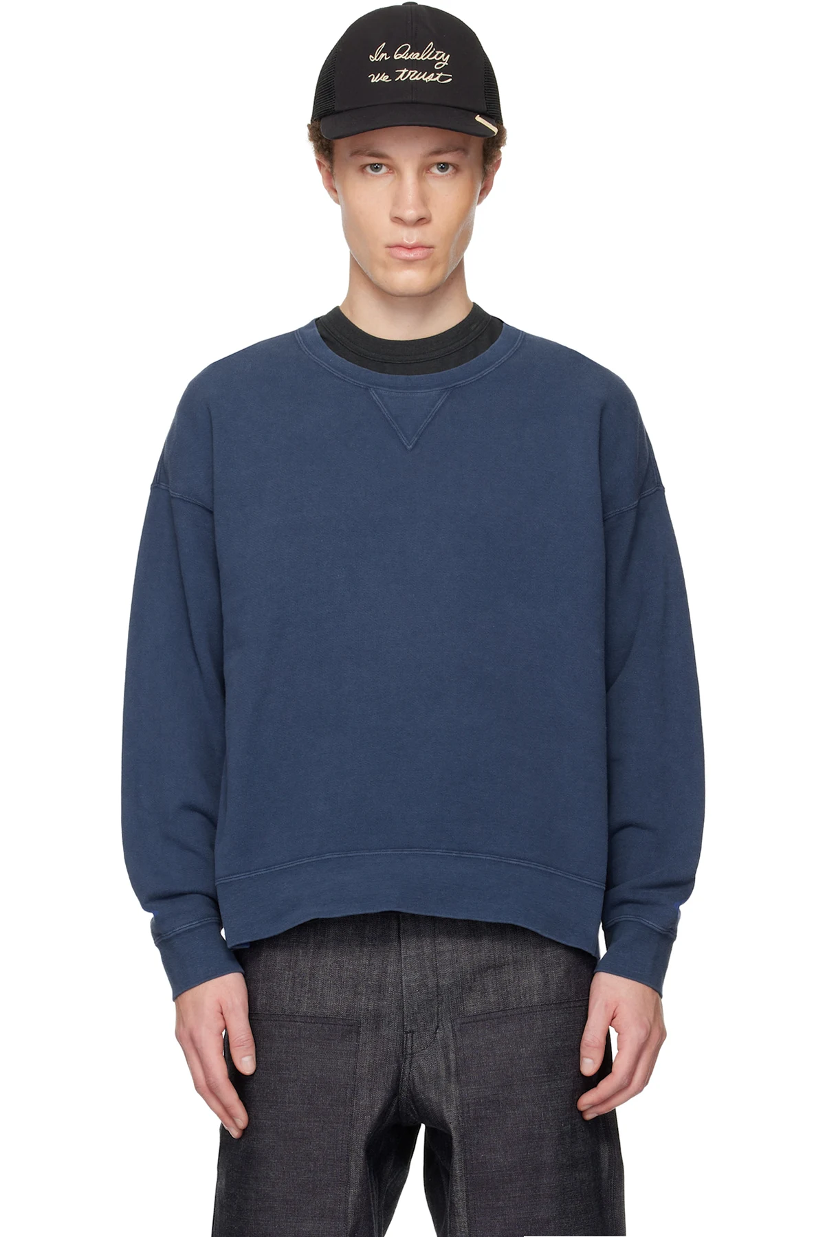 Blue Jumbo SB L/S DMGD Sweatshirt
