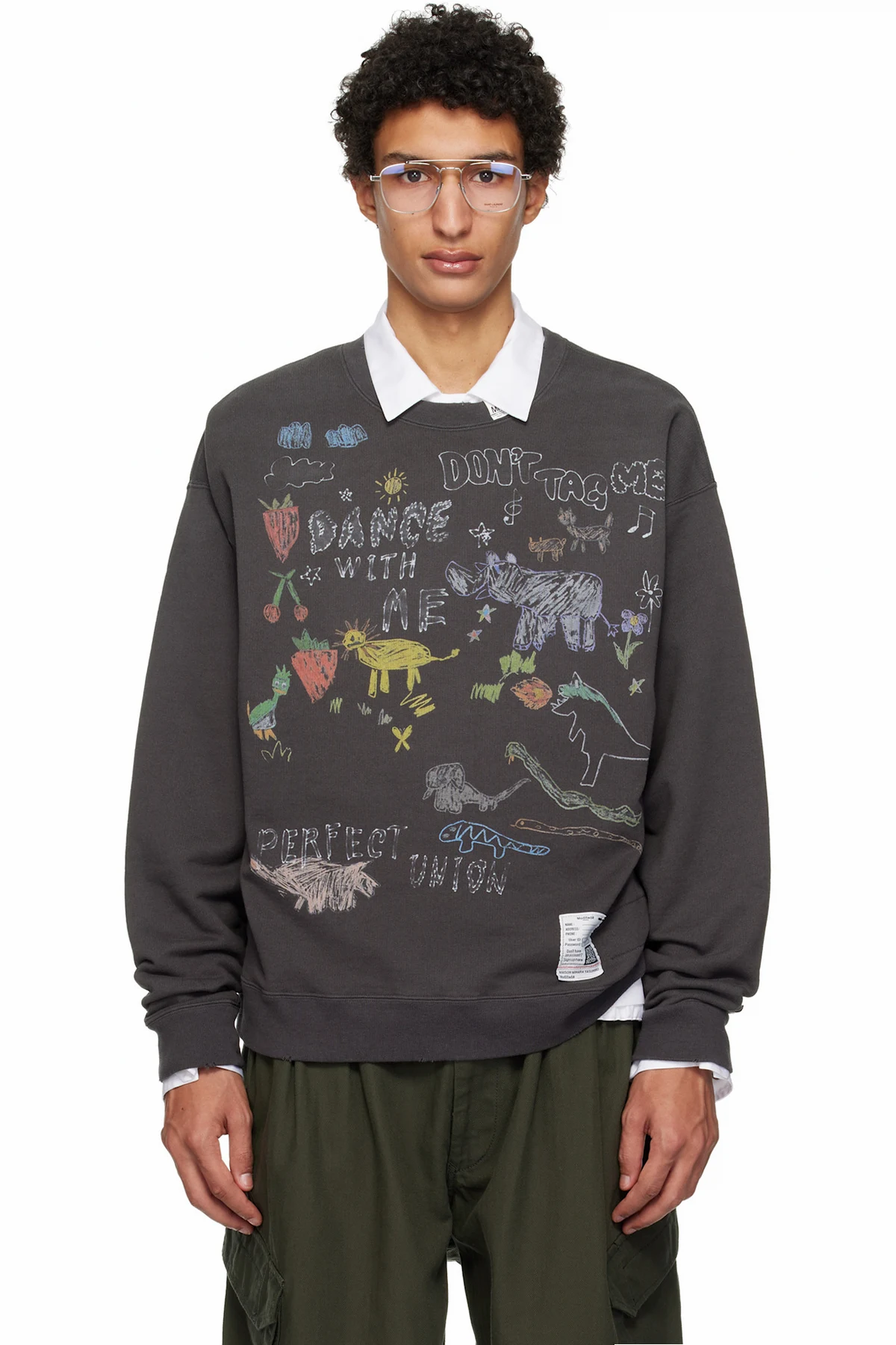 Gray Kids Doodle Printed Sweatshirt