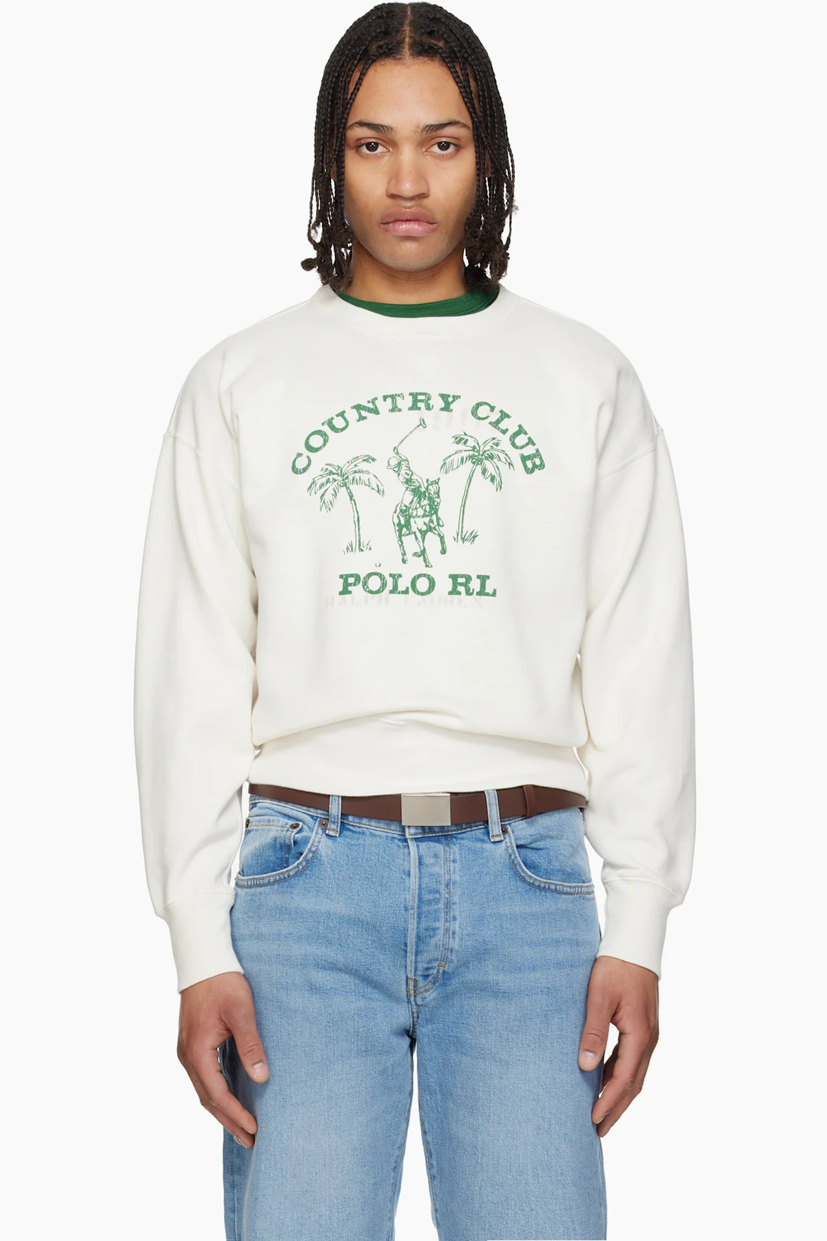 Off-White Vintage Fit Fleece Graphic Sweatshirt