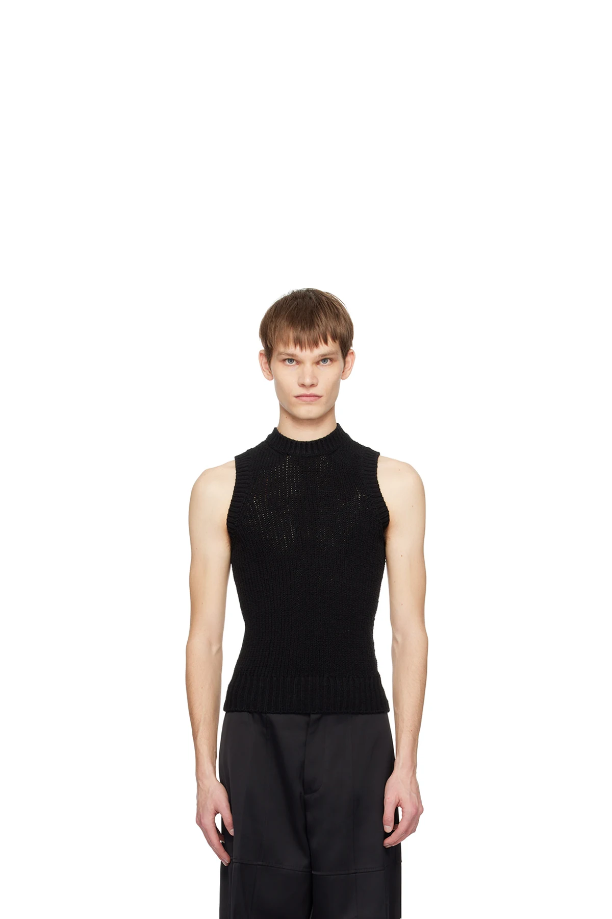 Black Crewneck Tank Top