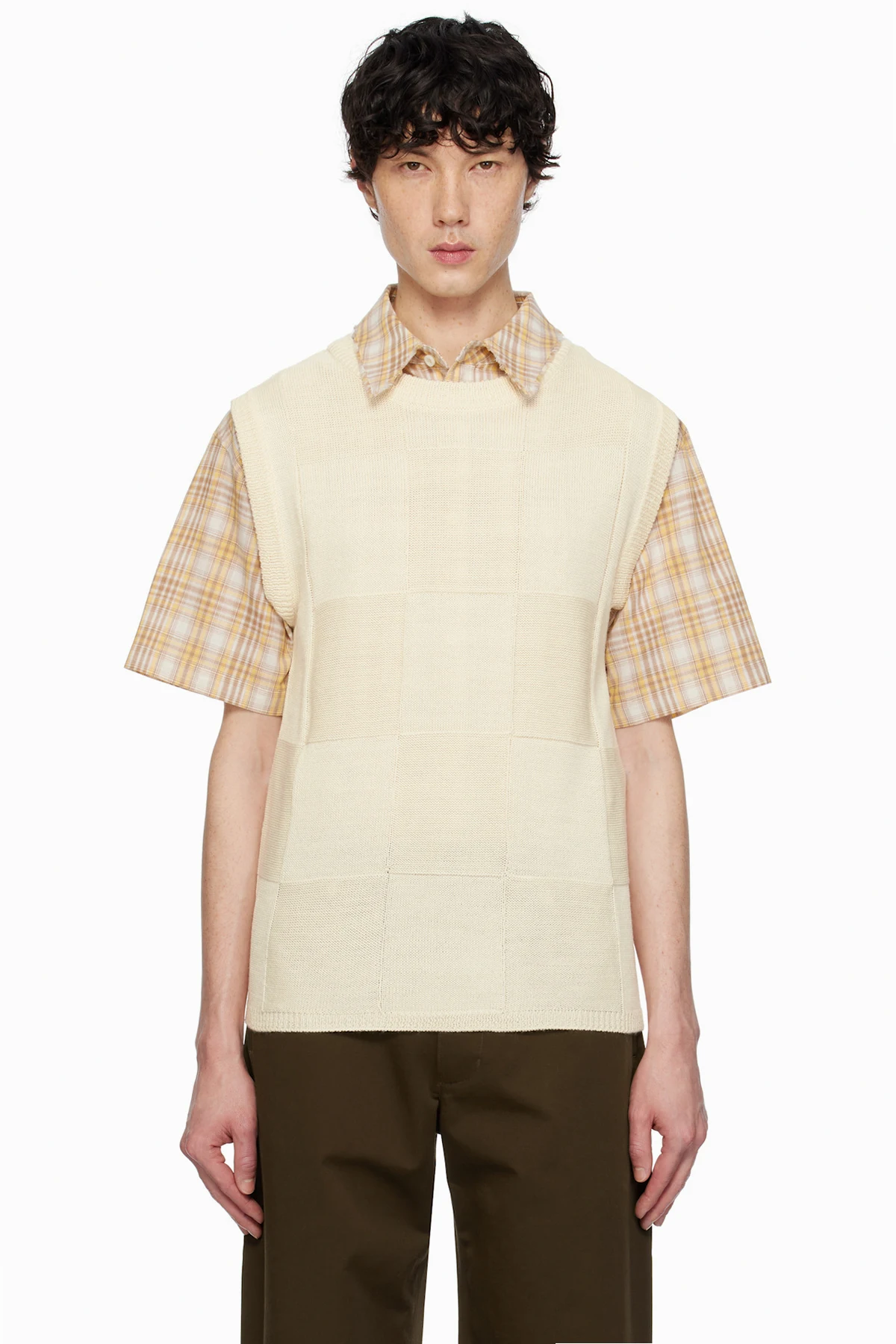 Off-White Damier Knit Vest