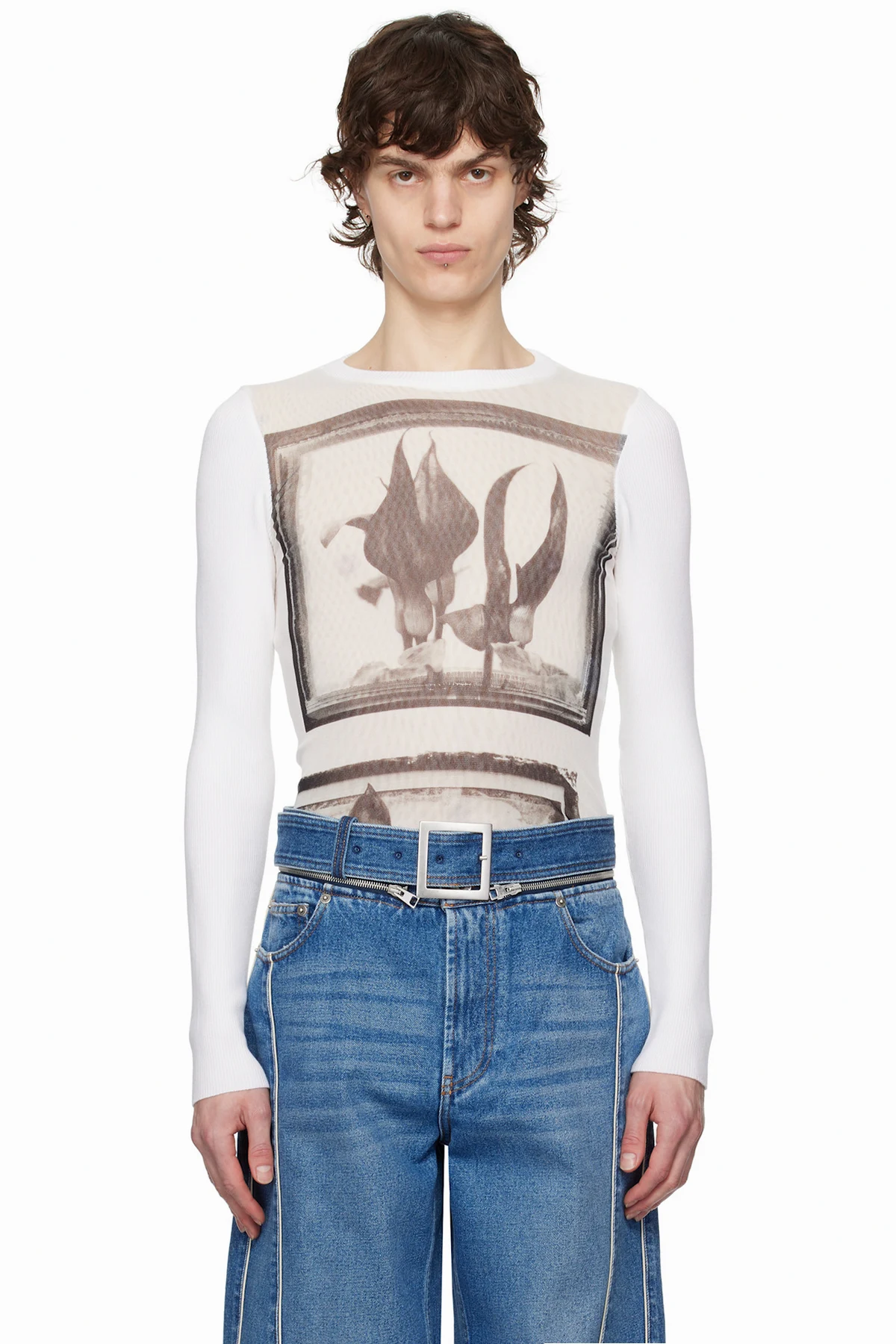 White Flowers Cadres T-shirt