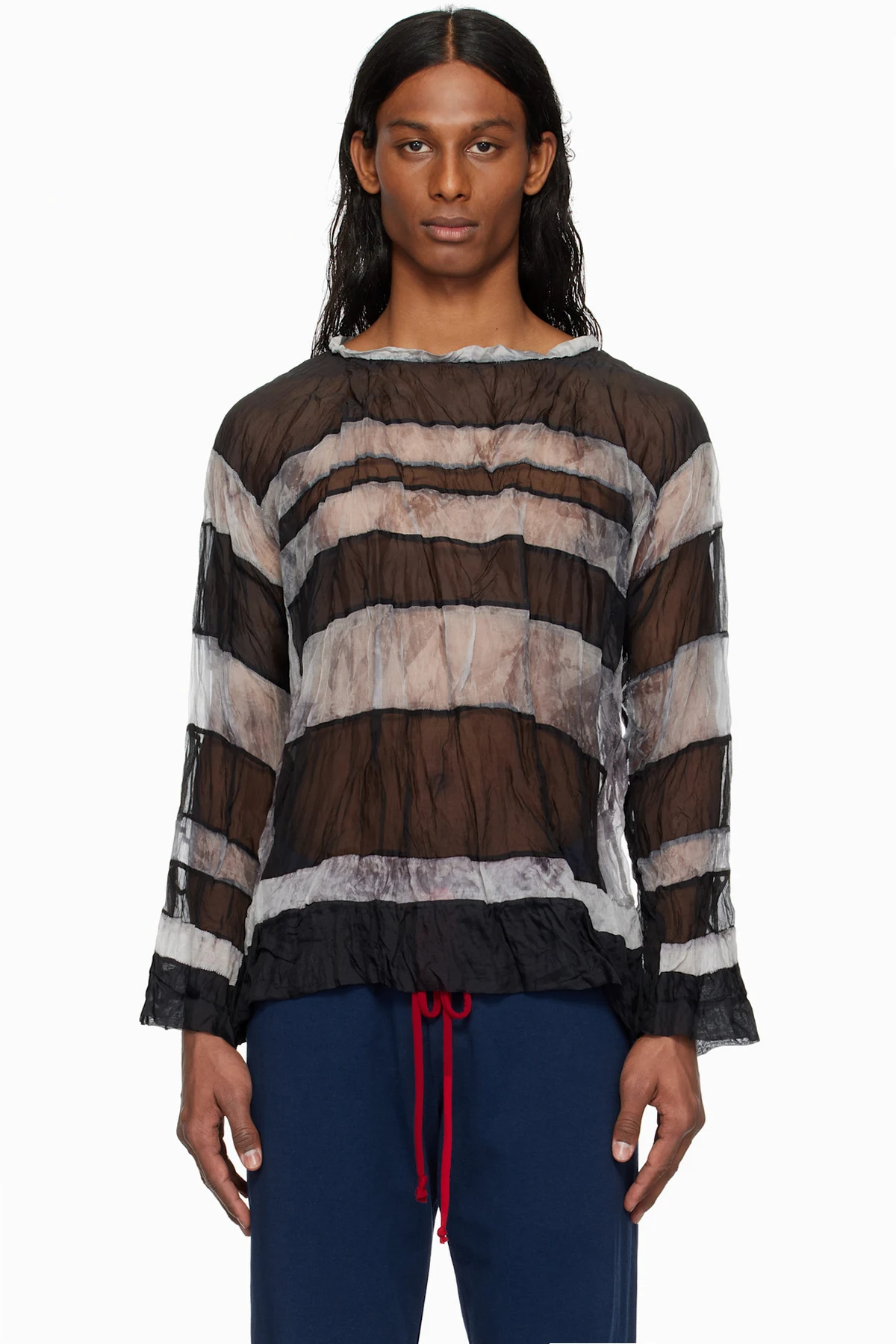 SSENSE Exclusive Black & Off-White Crypt Top