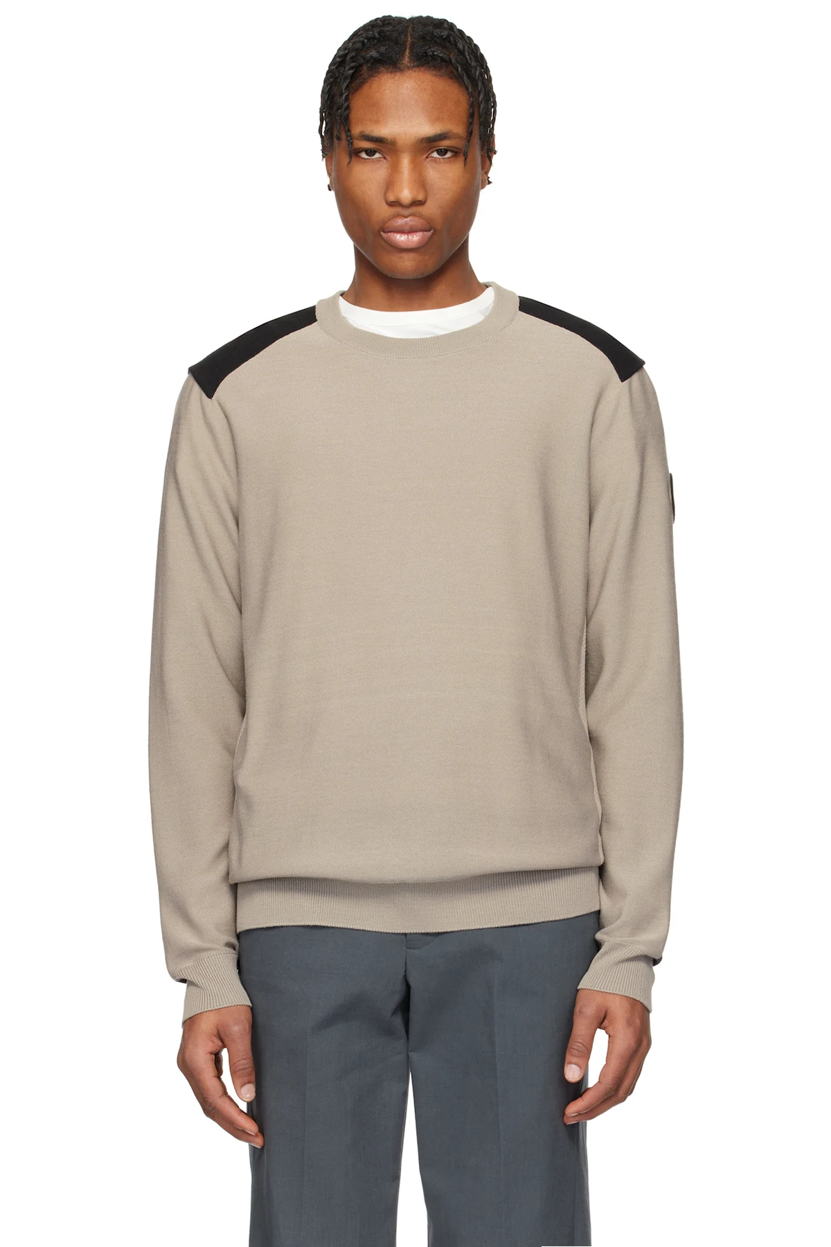 Taupe Dartmouth Crewneck Sweater