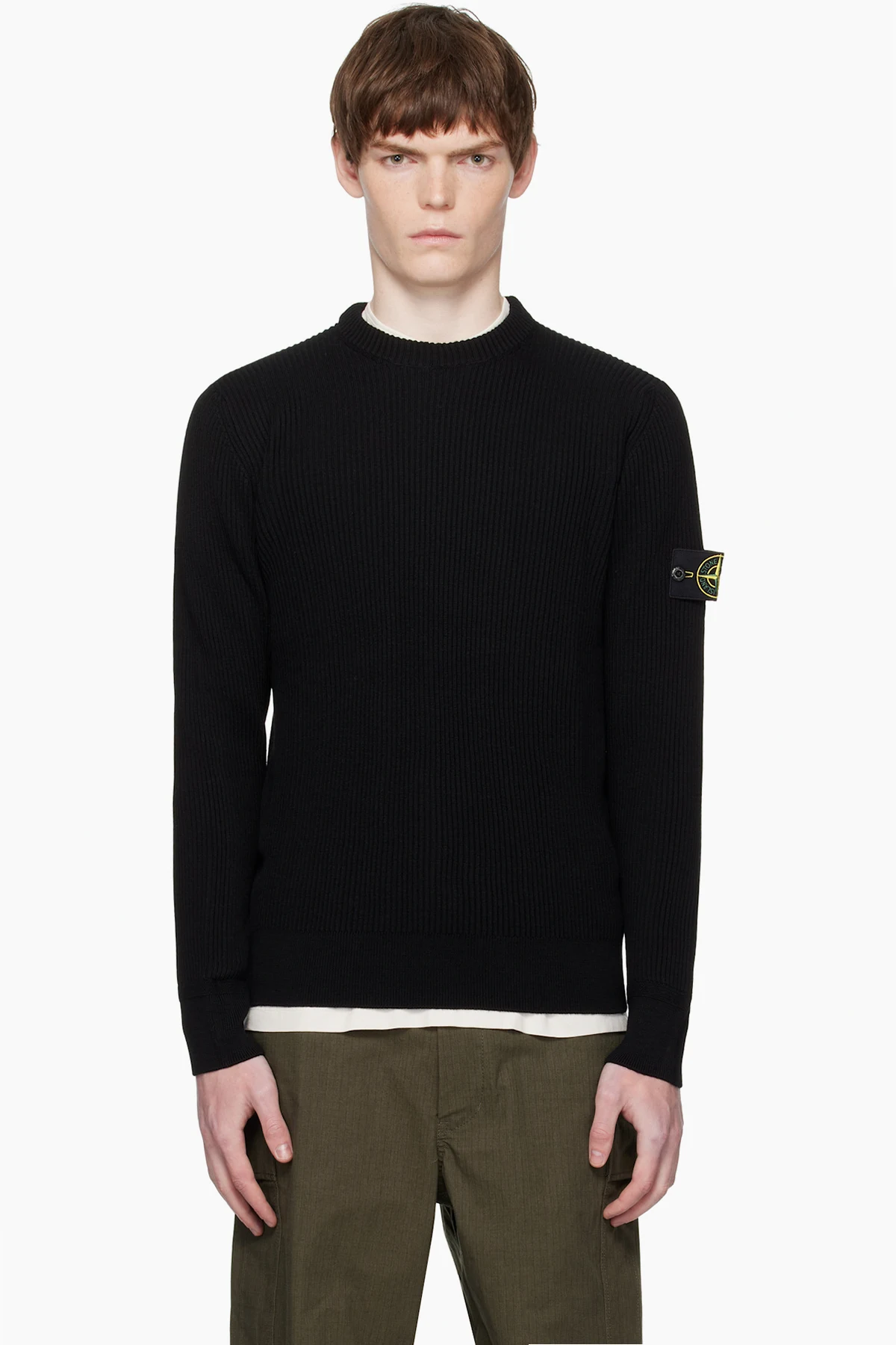 Black 5100053 Full Rib RWS Wool Sweater