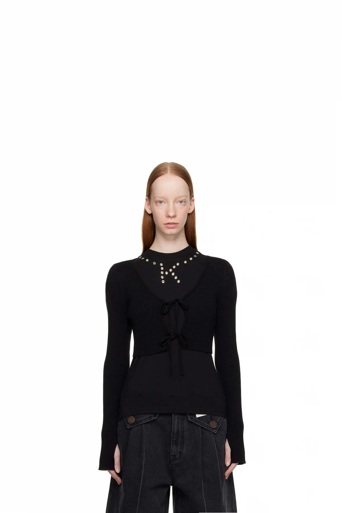 Black Cropped Cardigan