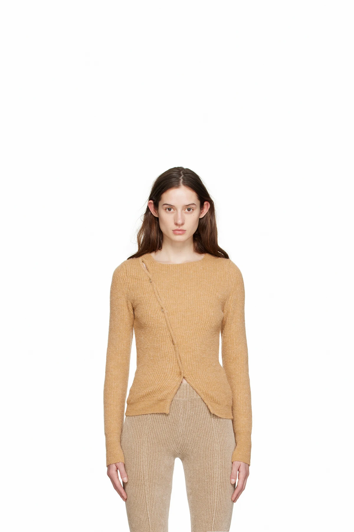 Beige Le Papier 'La Maille Pau' Cardigan