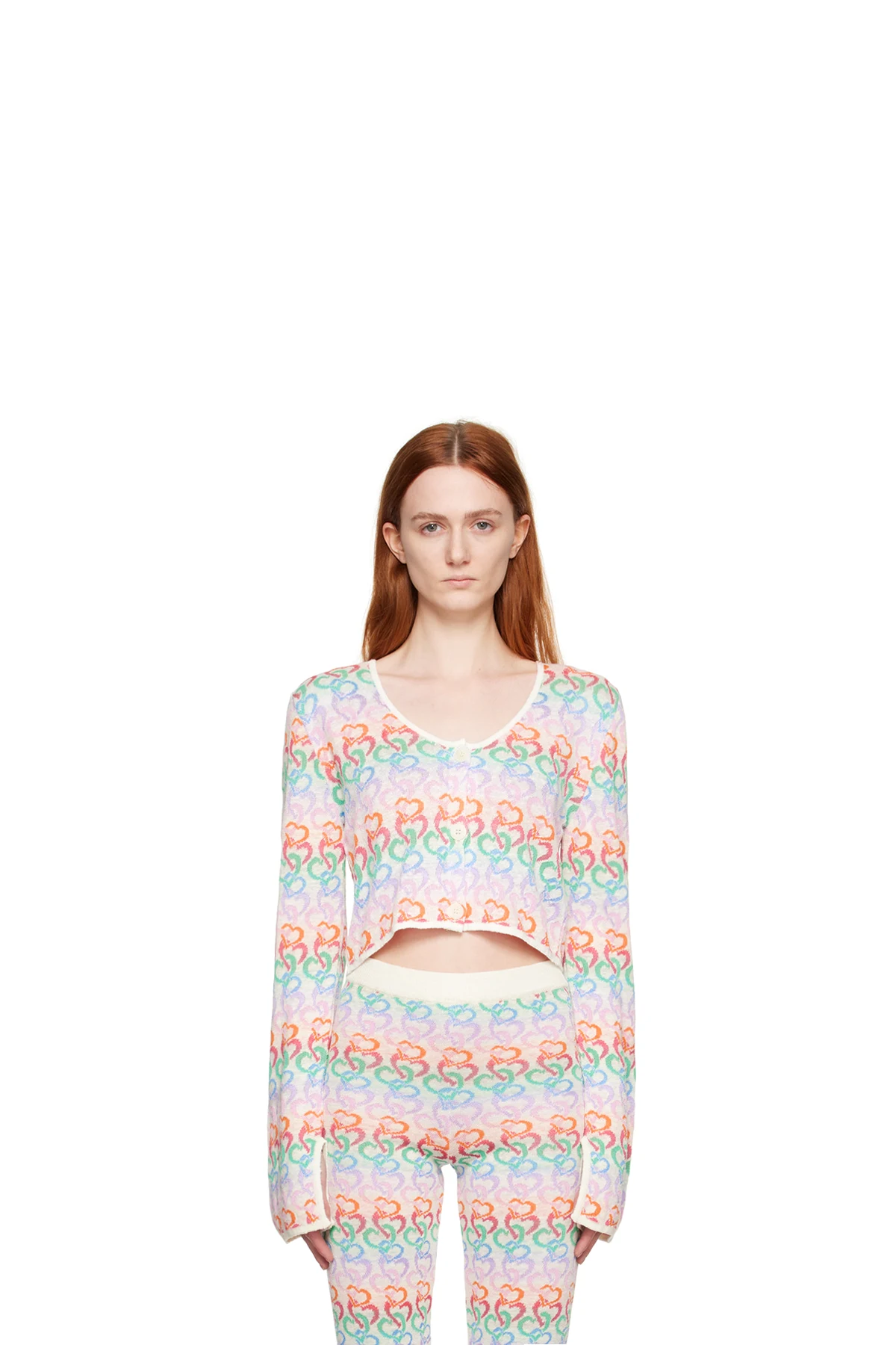 Multicolor Heart Cardigan