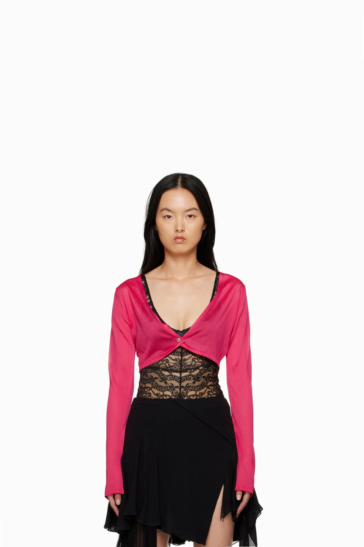 Pink Button Cardigan