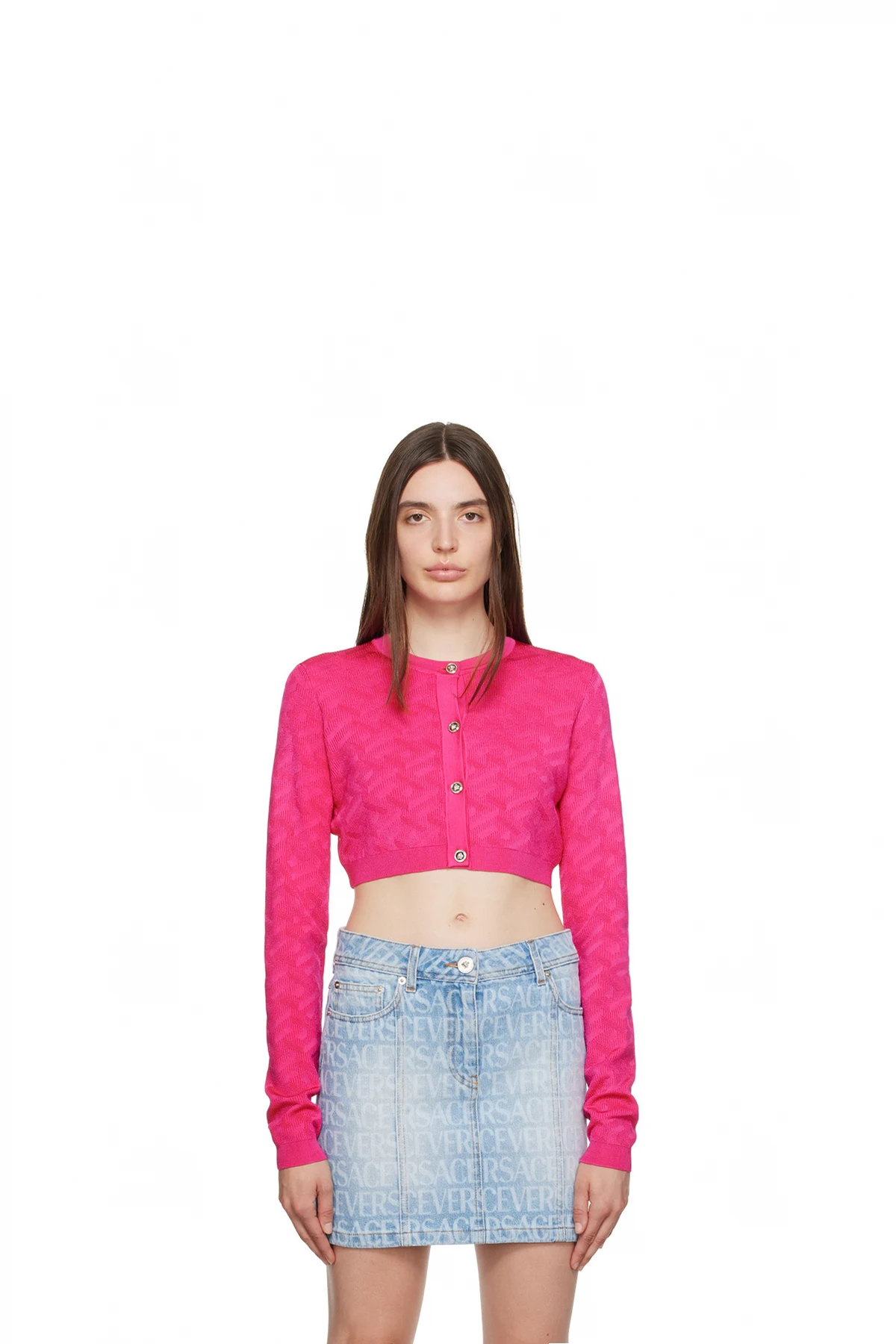 Pink 'La Greca' Cardigan