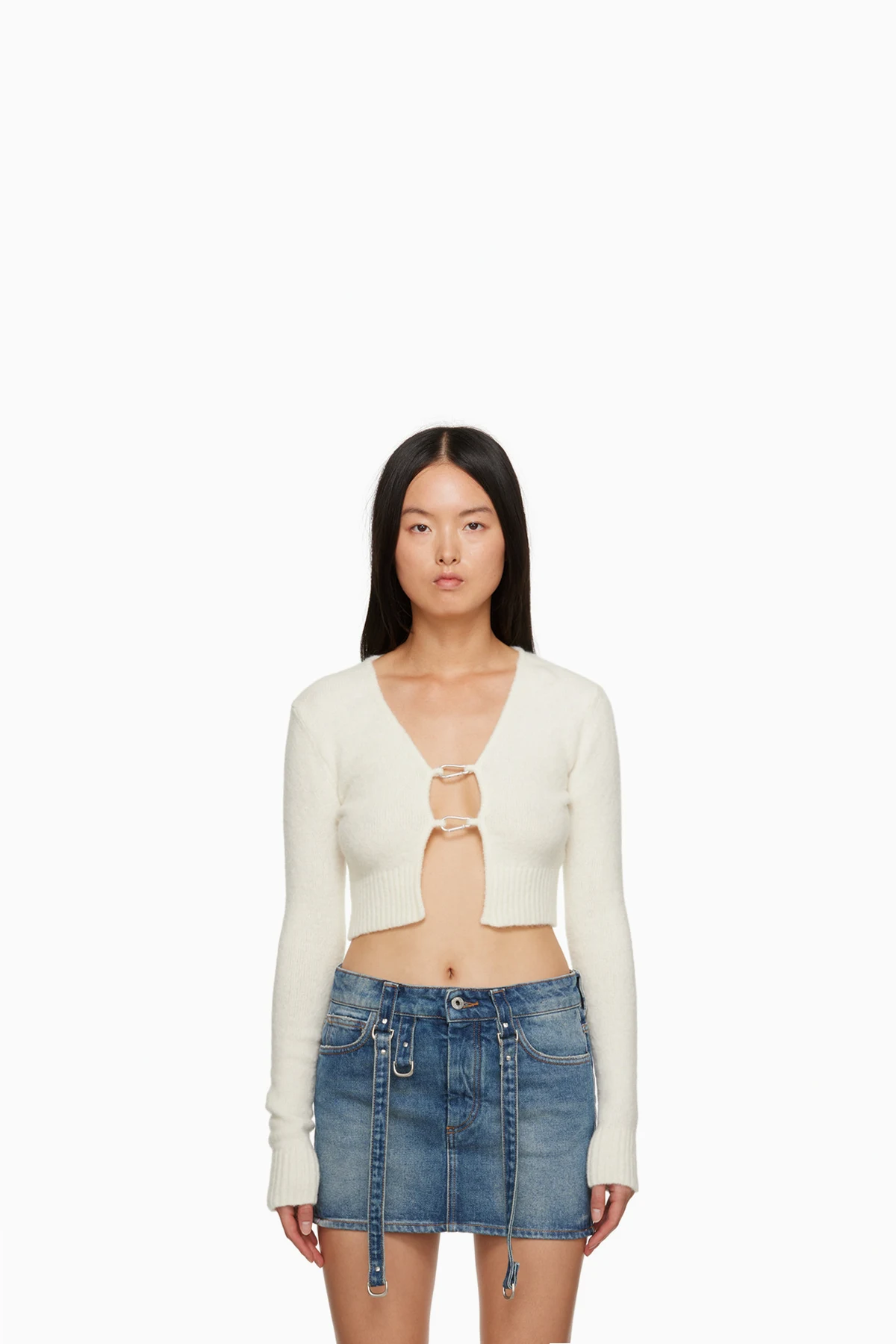 Off-White Lanyard Clasp Cardigan