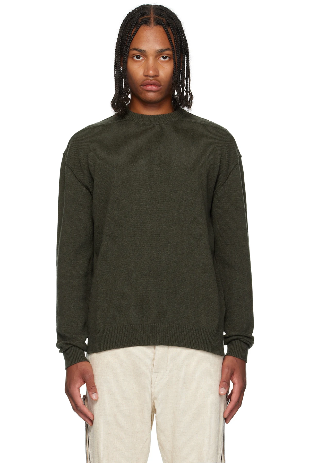 Khaki Concordians Round Neck Sweater