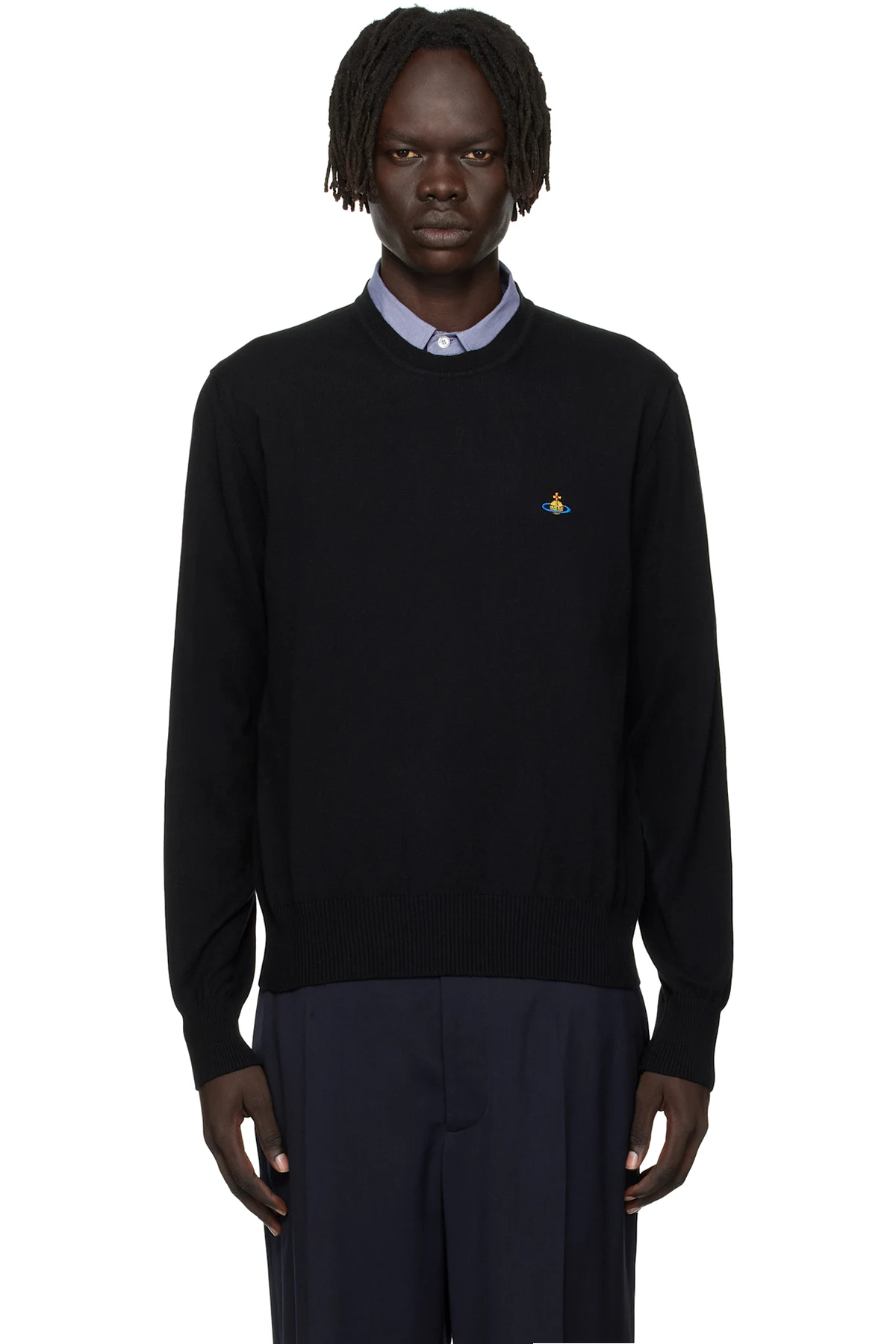 Black Alex Round Neck Sweater