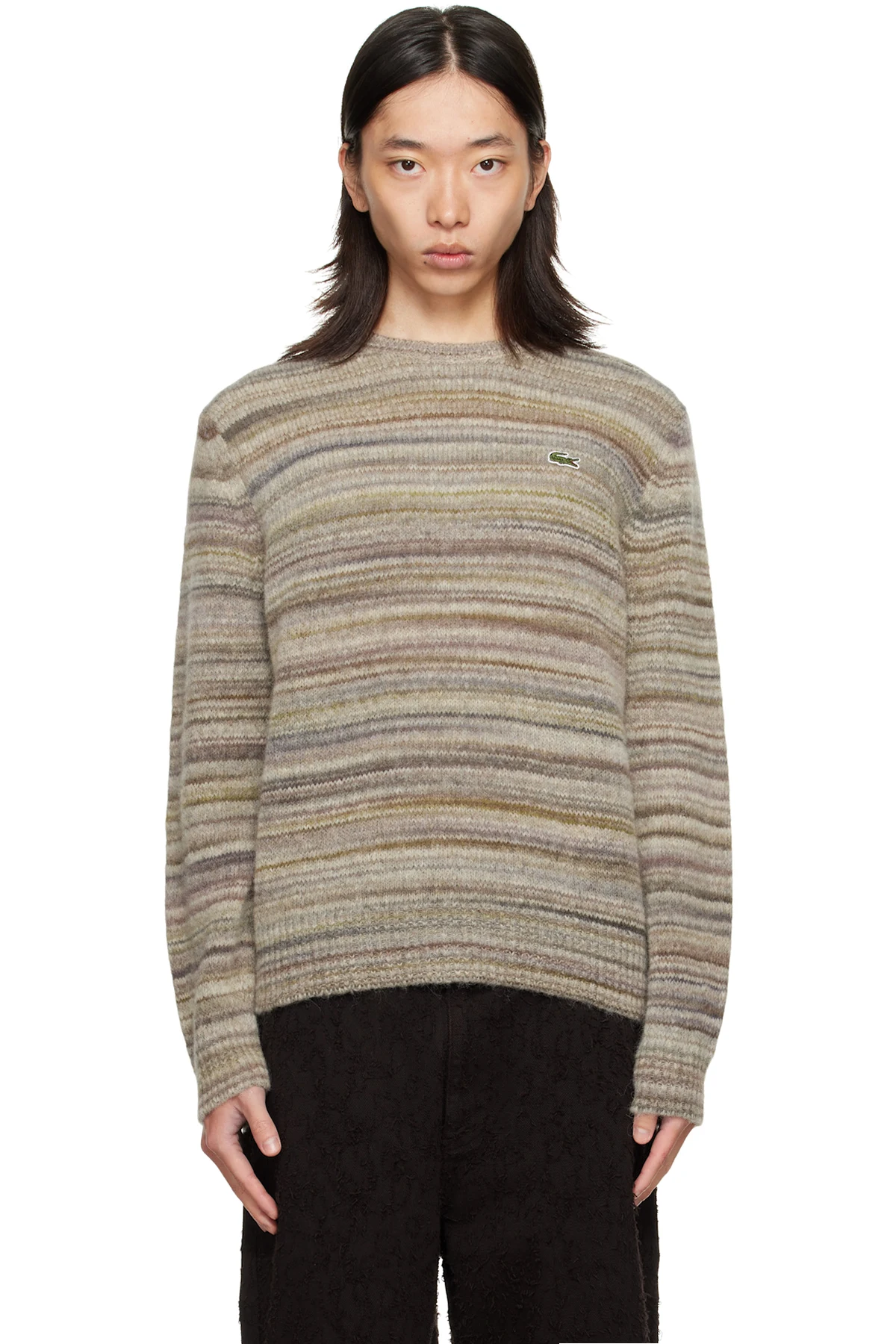 Gray Knit Wool Alpaca Sweater