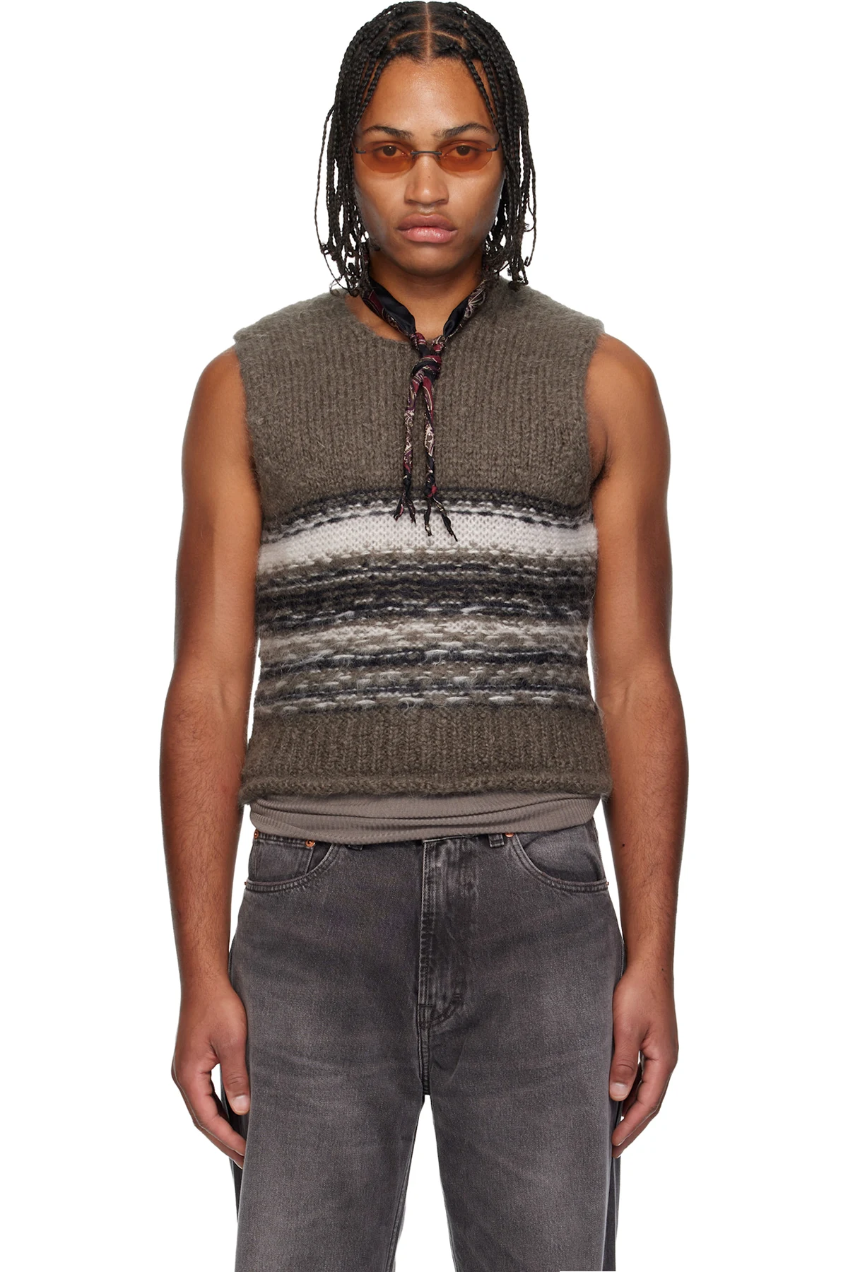 Brown Pleaser Tank Sweater