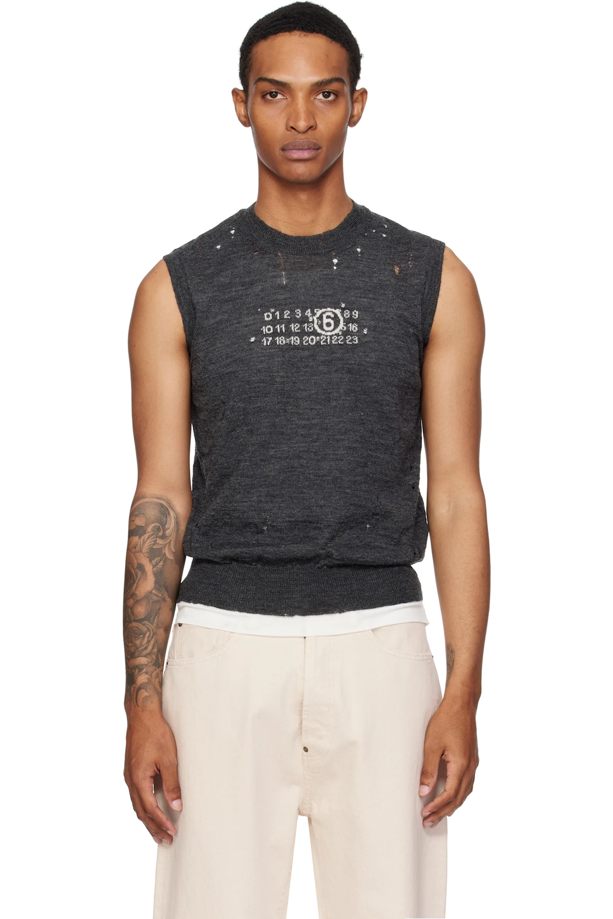 Gray Wool Sweater Vest