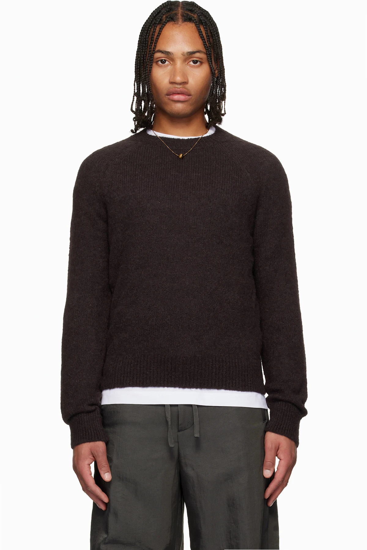 Brown Fitted Sweater