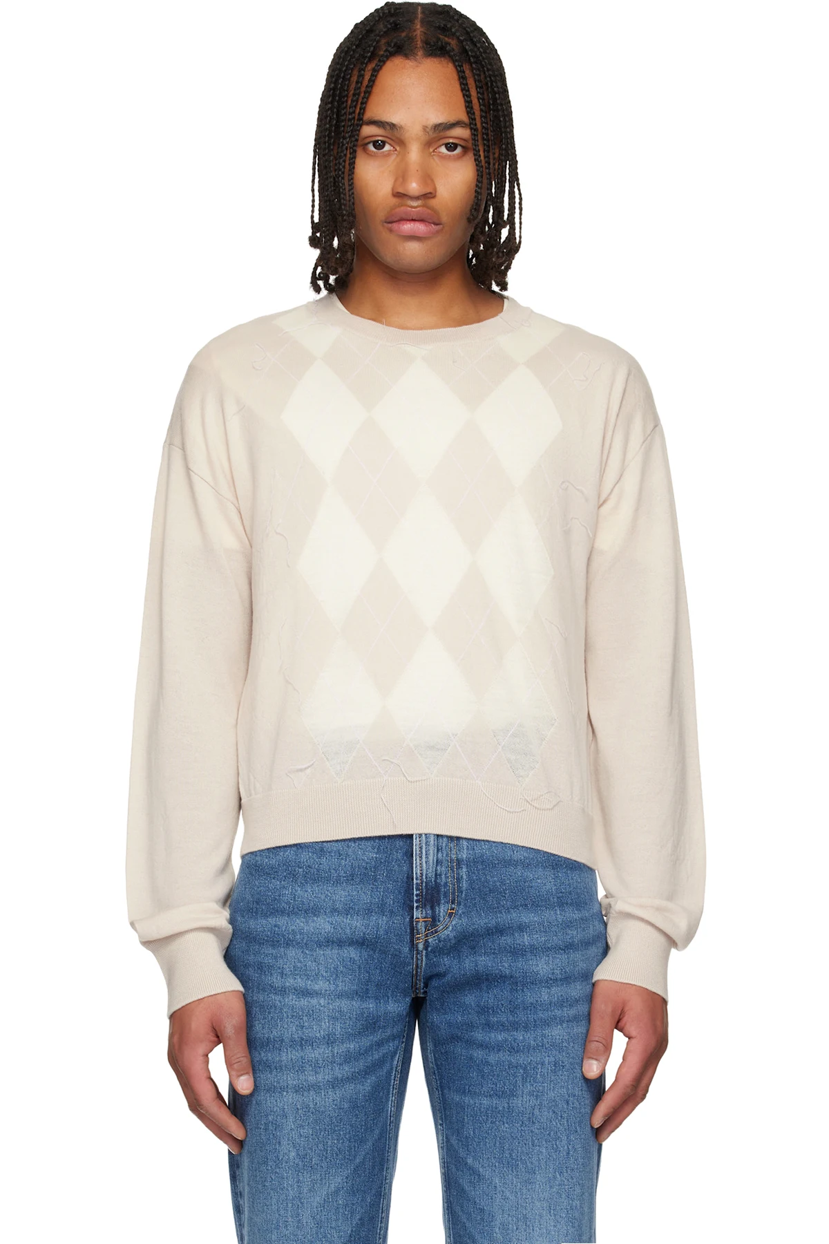 Beige Sonar Round Neck Sweater