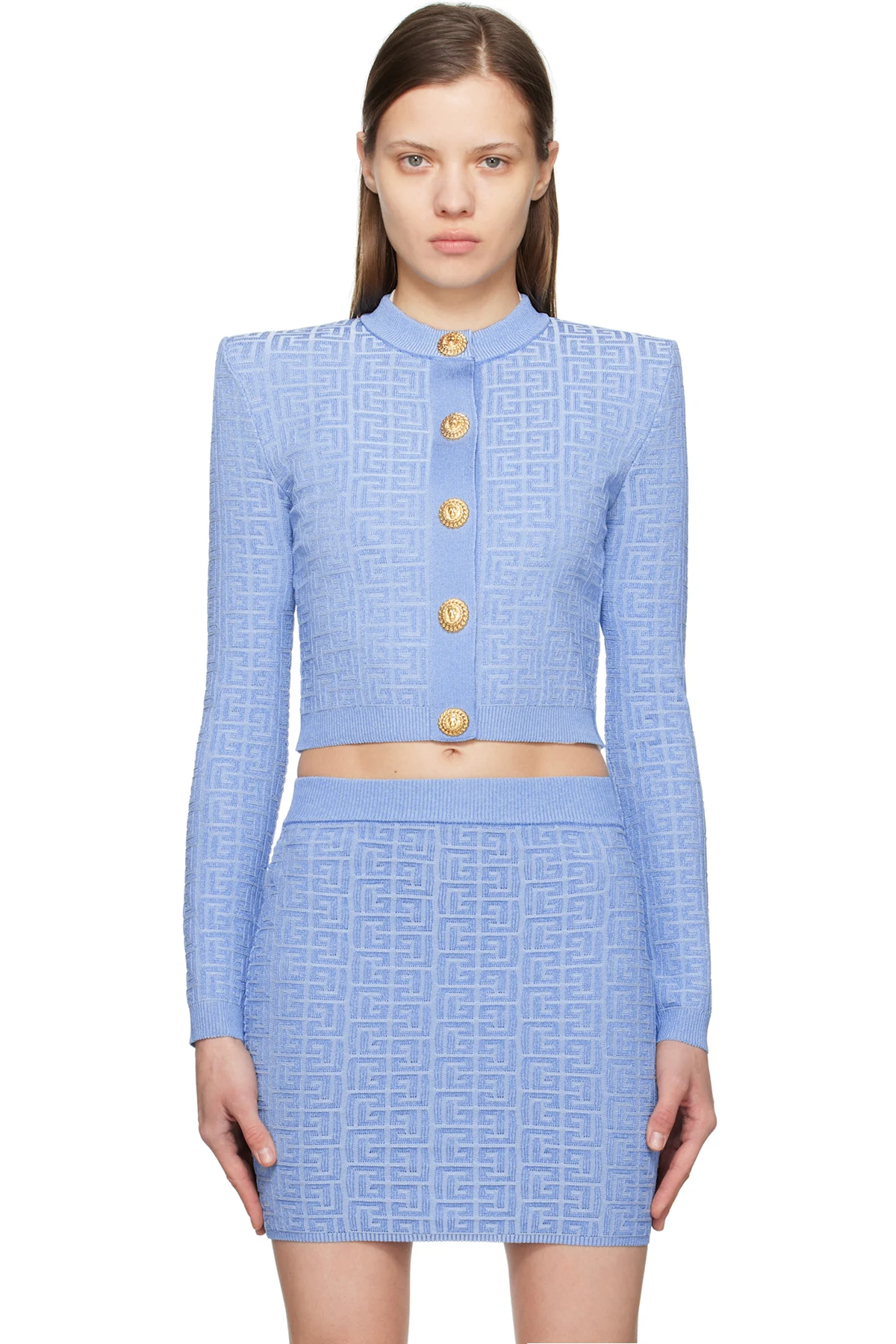 Blue PB Labyrinth Knit Cardigan