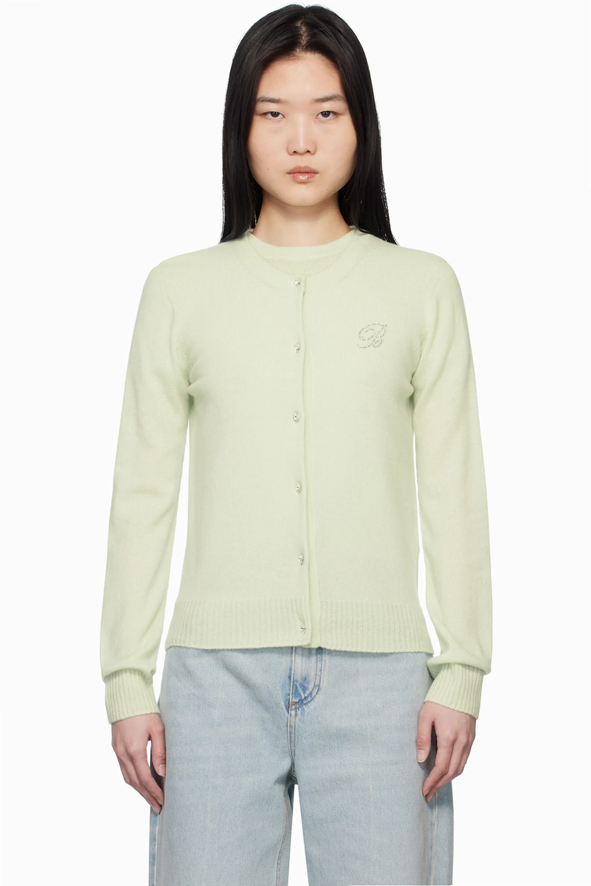 Green Cashmere Cardigan