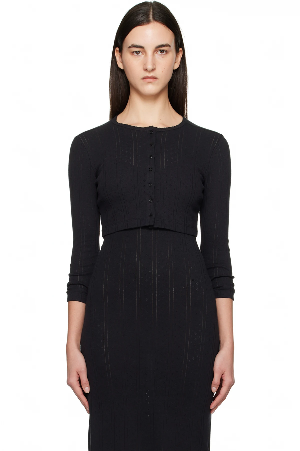 Black 'The Crop Cardi' Cardigan
