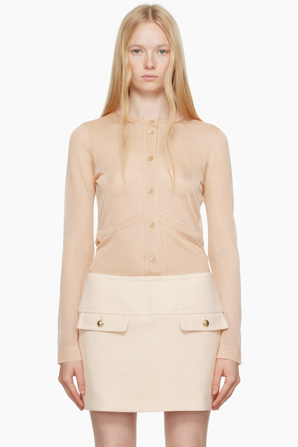 Pink Long Sleeve Cardigan
