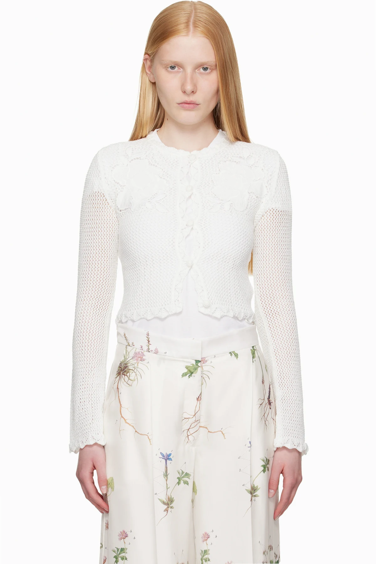 Off-White Long Sleeve Cardigan