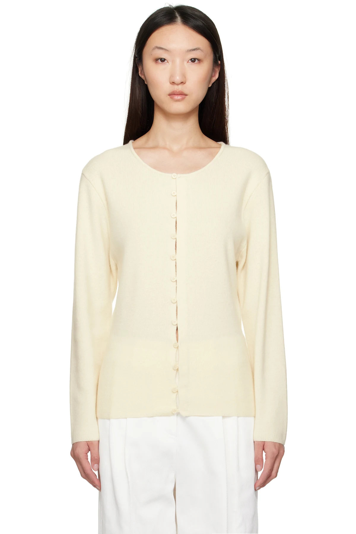 Off-White Button Down Cardigan