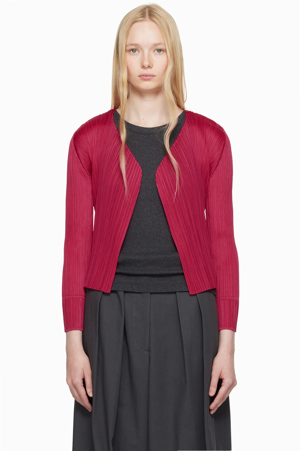 Pink New Colorful Basics 4 Cardigan