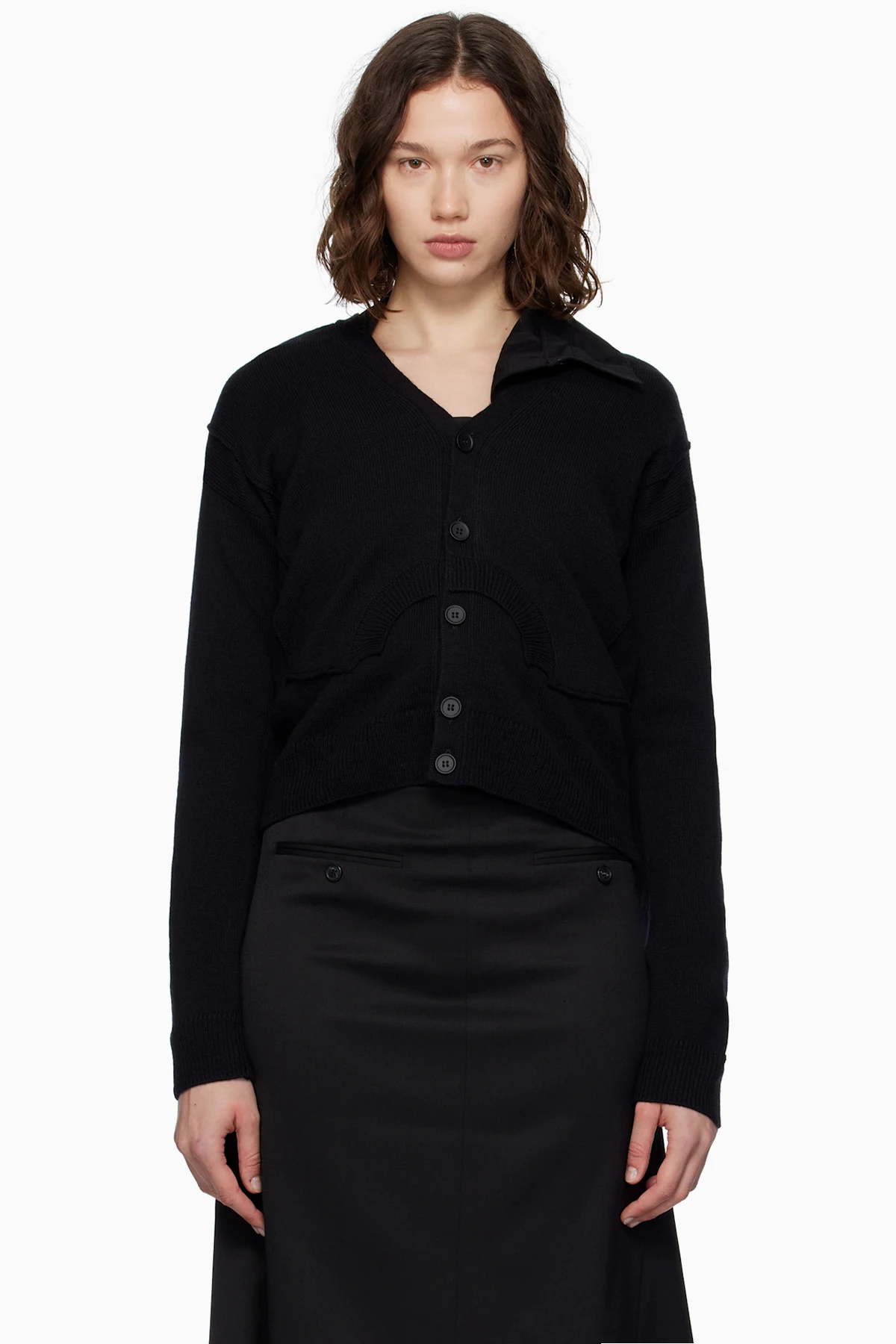 Black Wool Cardigan