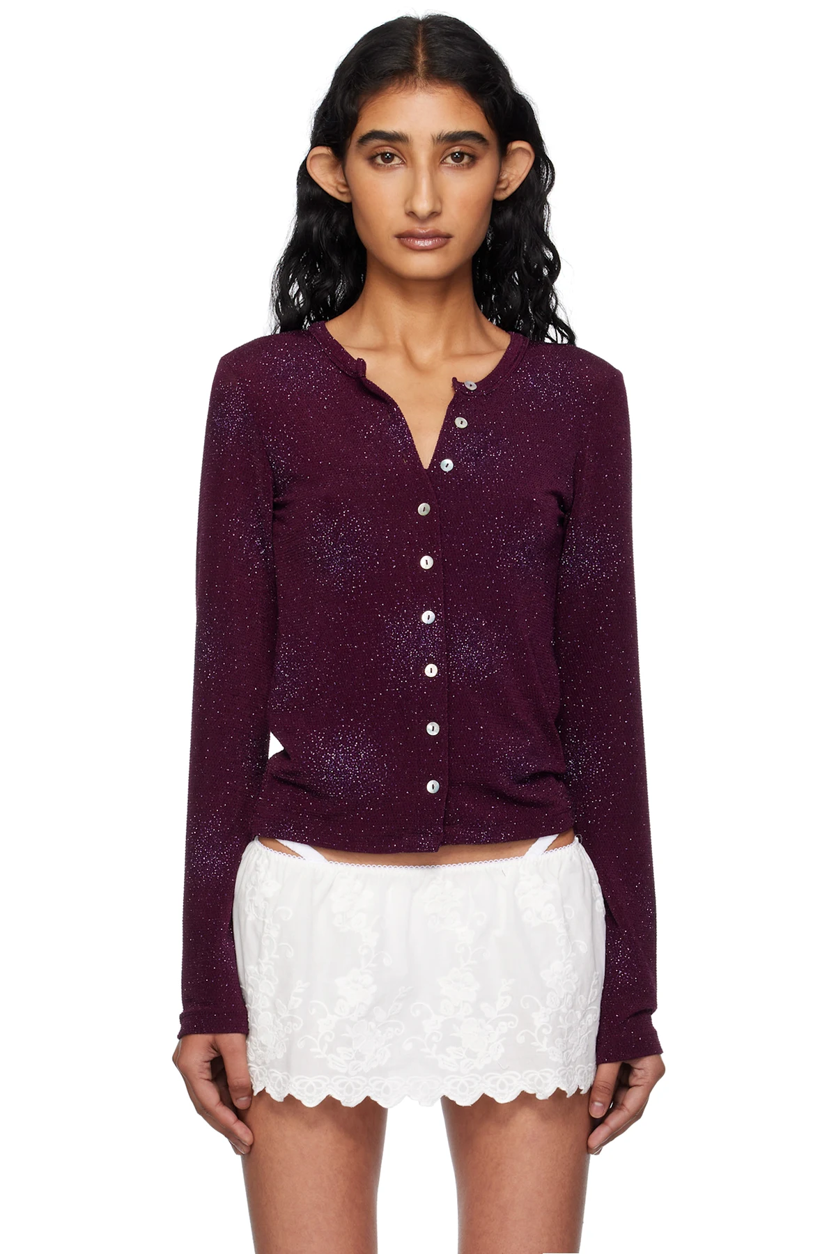 Purple Isola Sparkly Cardigan