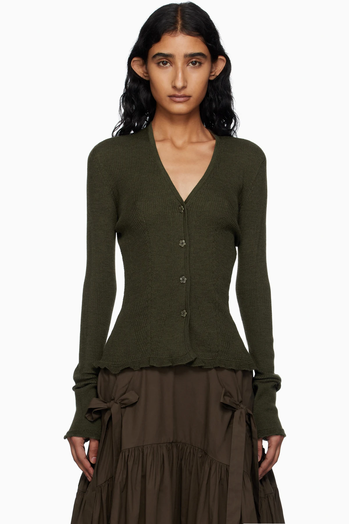 Khaki Bessie Cardigan