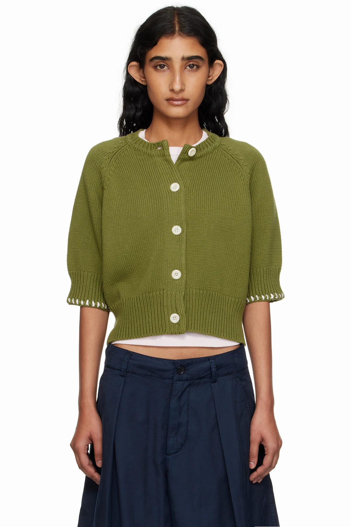 Green Kwai Knit Cardigan