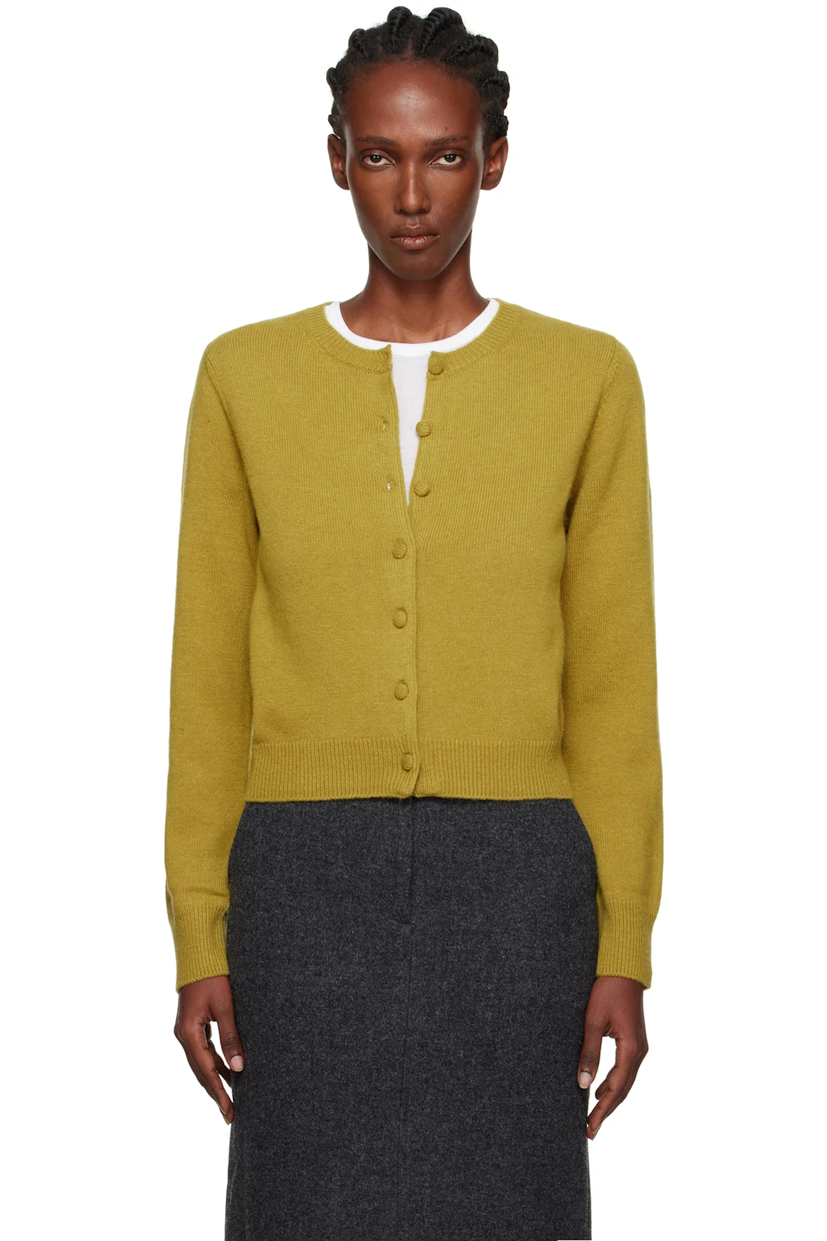 Green Diene Round Cardigan