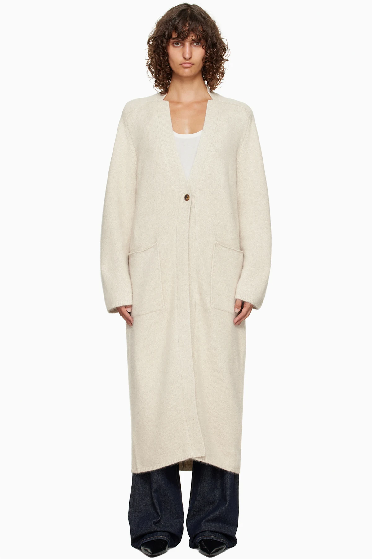Off-White Smet Yak Blend Maxi Cardigan