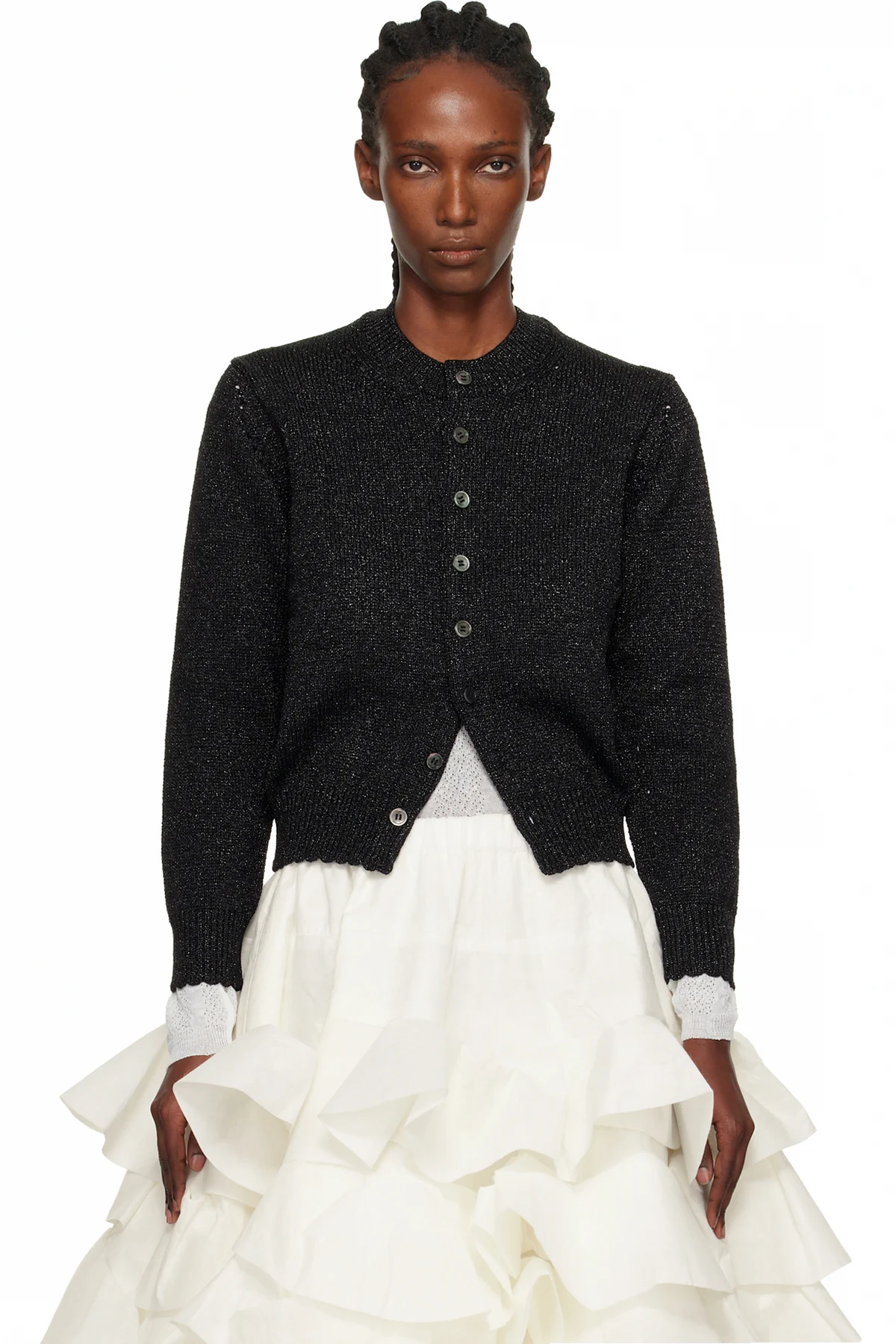 Black Wool Mix Cardigan