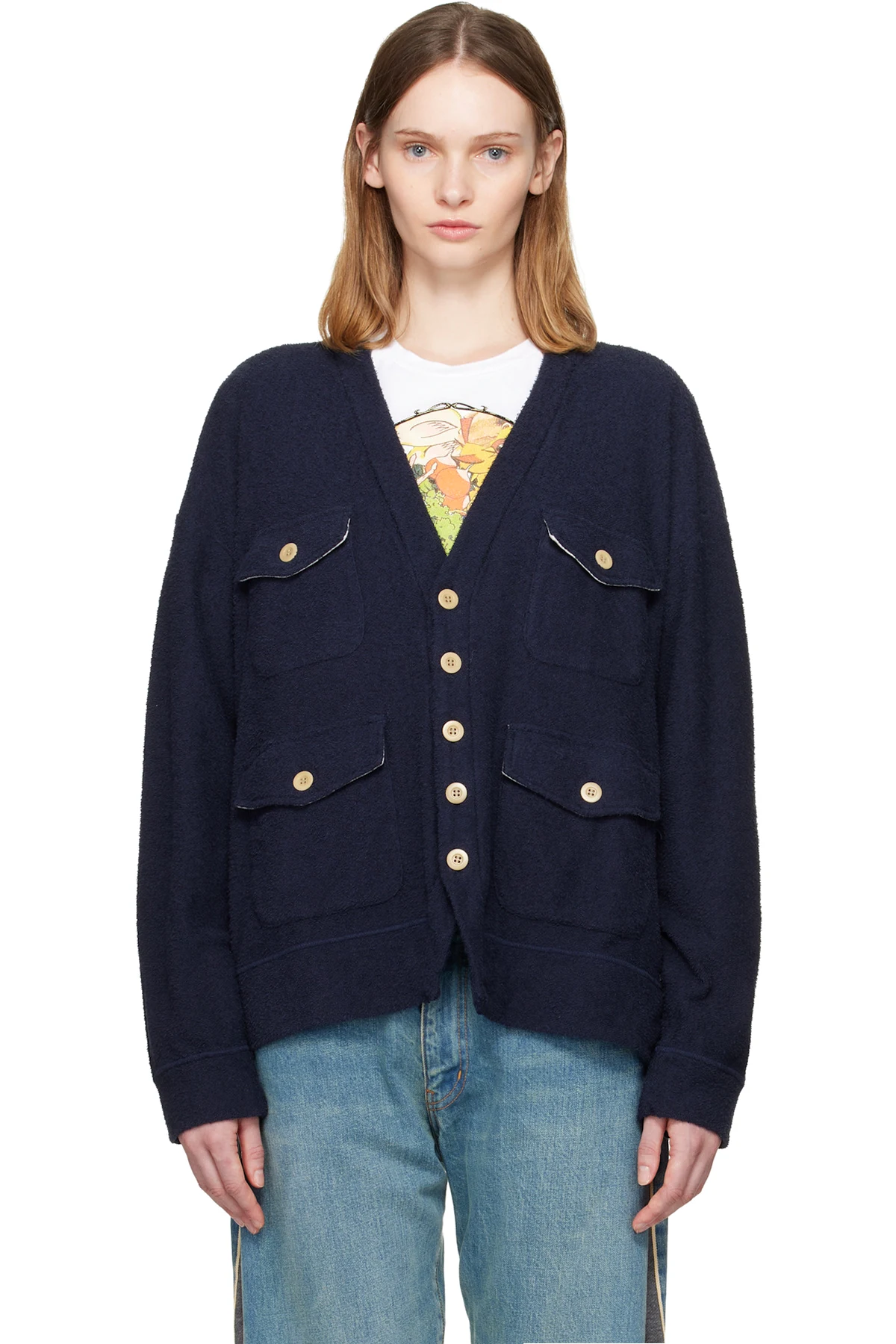 Navy UP2E4802 Cardigan
