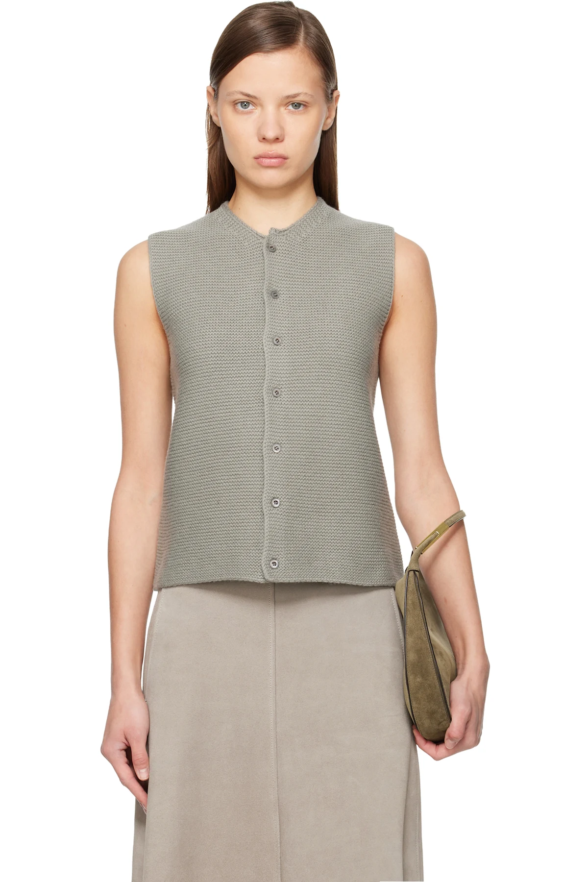 Gray Tyrolean Gilet Cardigan