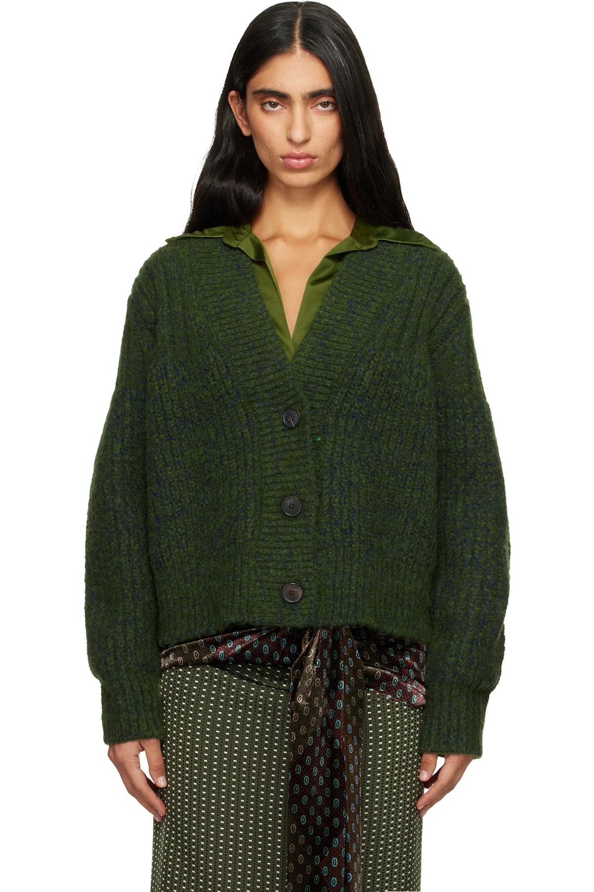 Green Wool Cardigan