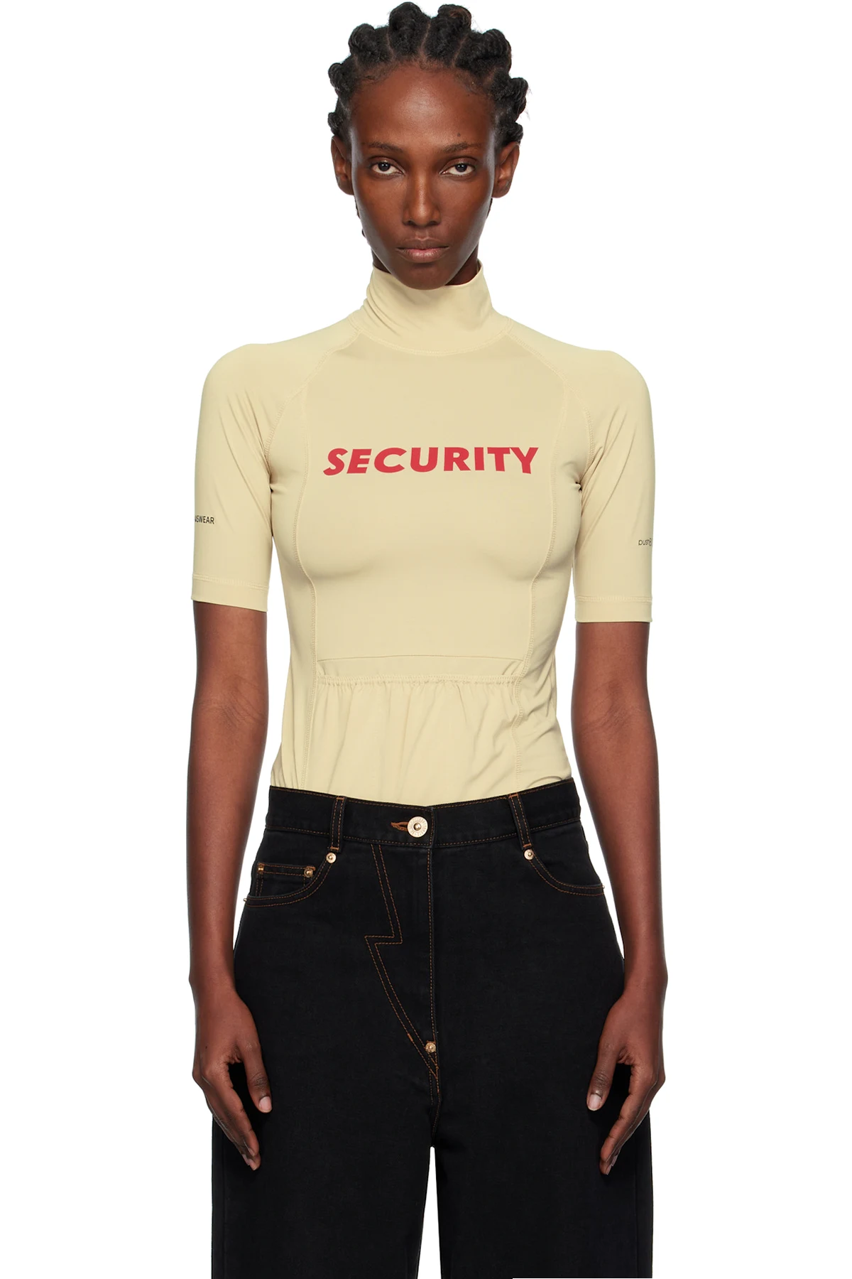 Yellow 'Security' Pocket Top